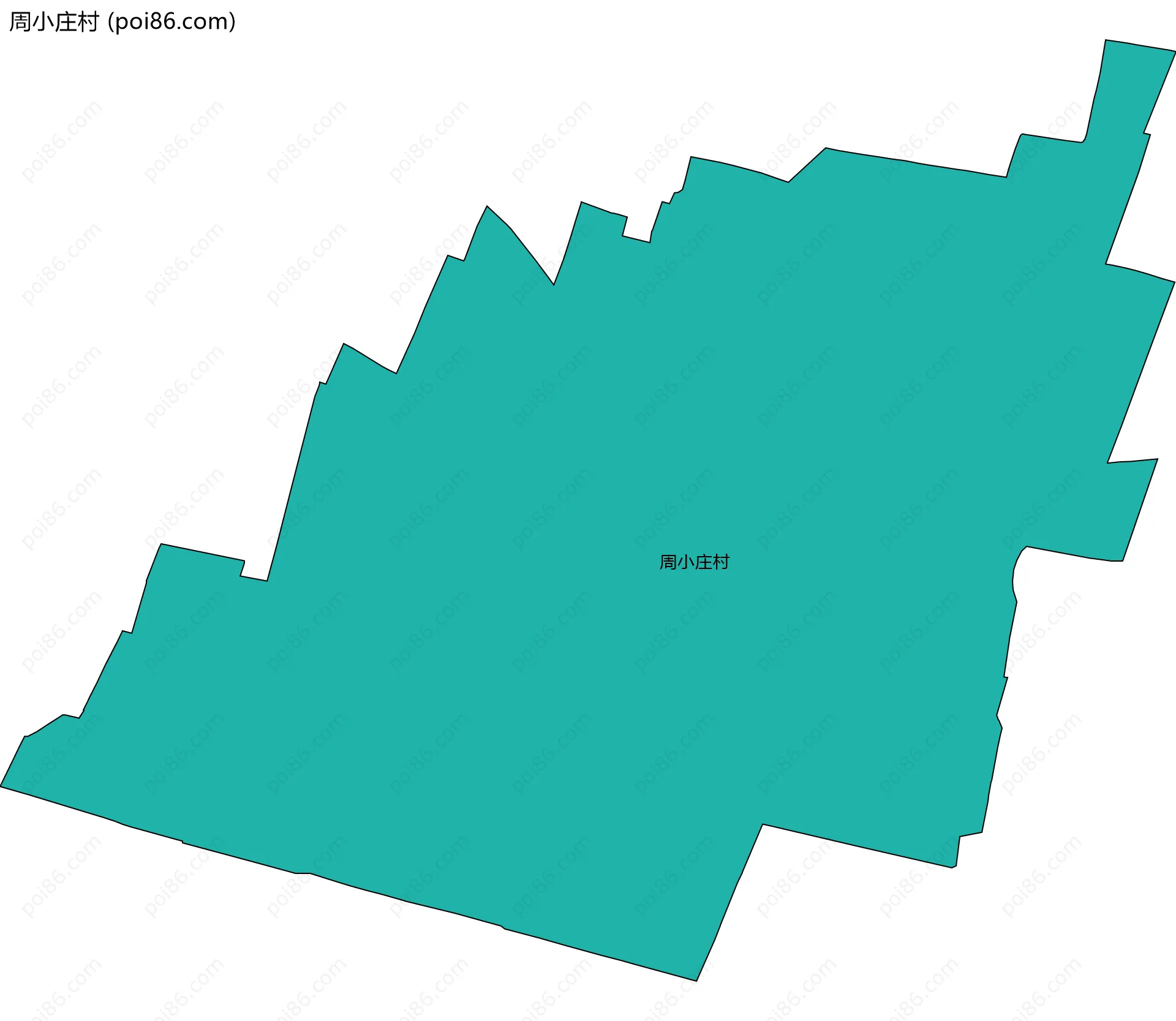 周小庄村边界地图