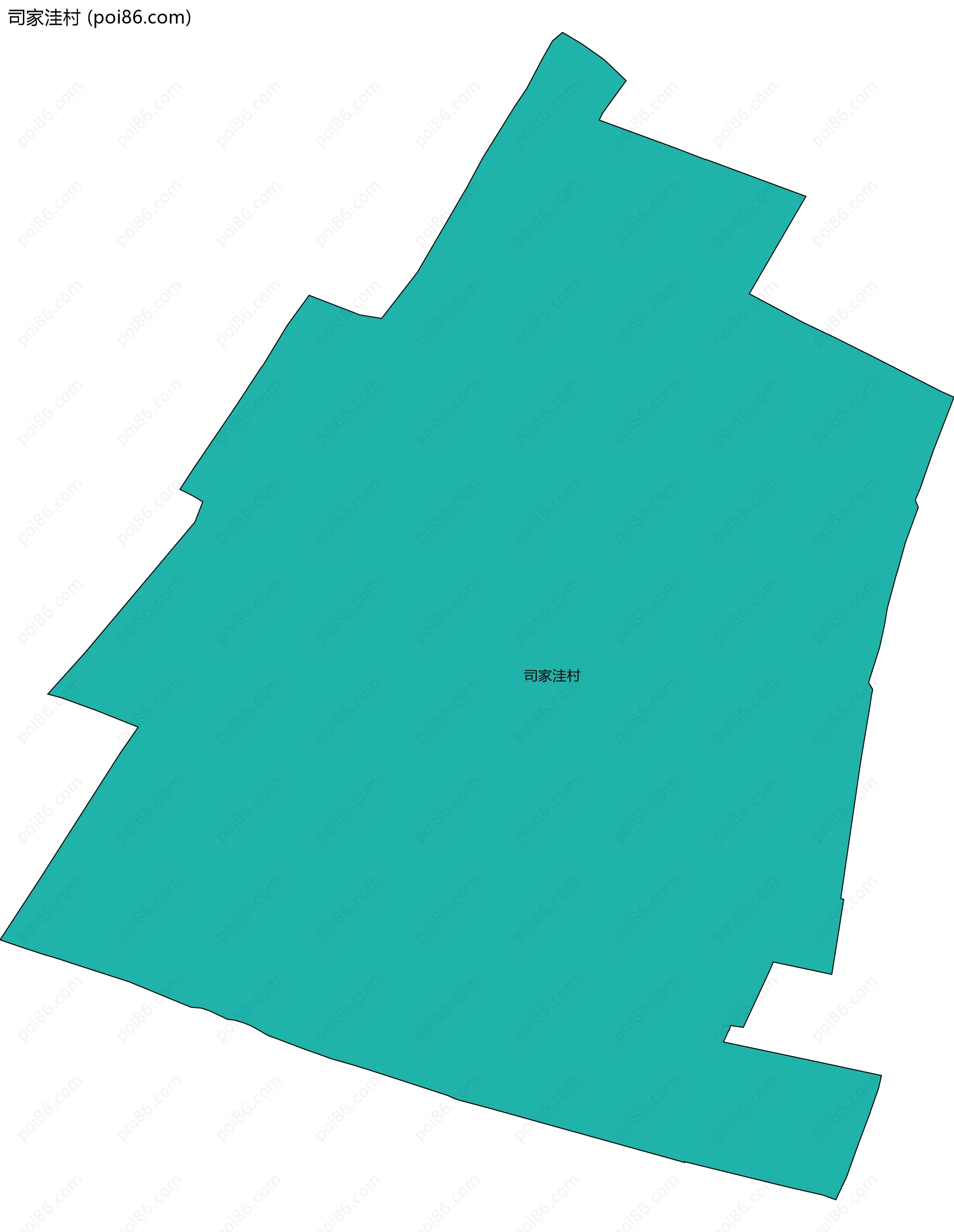 司家洼村边界地图