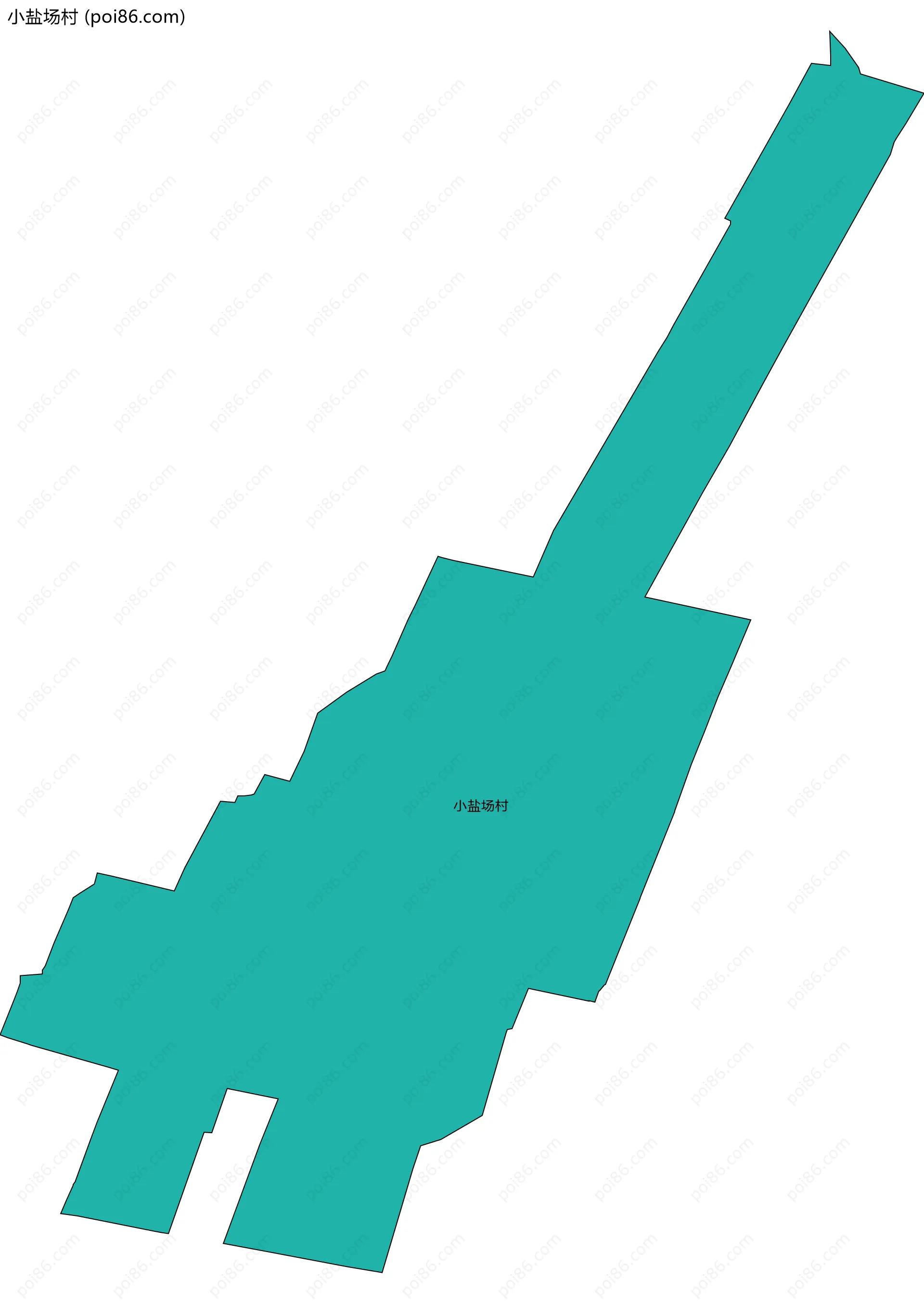 小盐场村边界地图