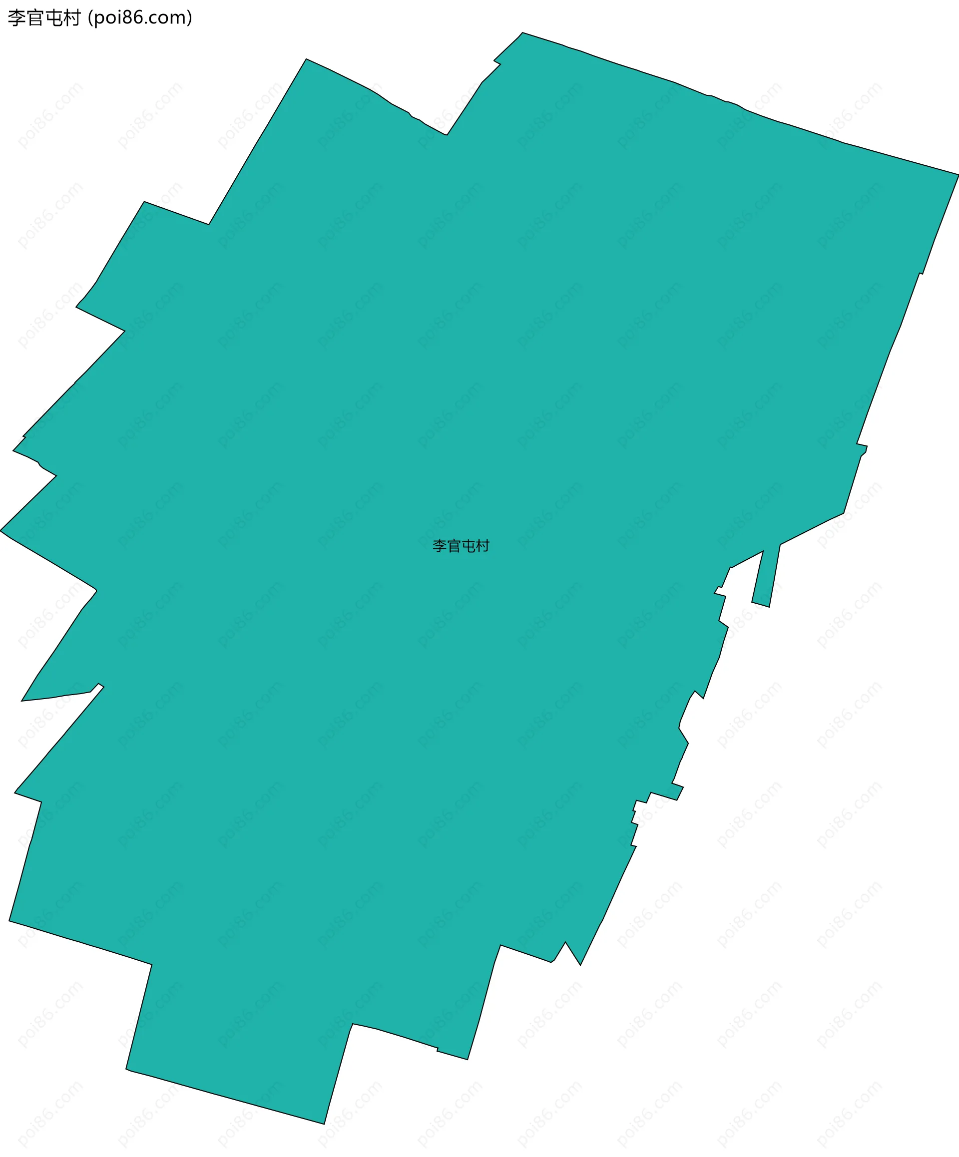 李官屯村边界地图