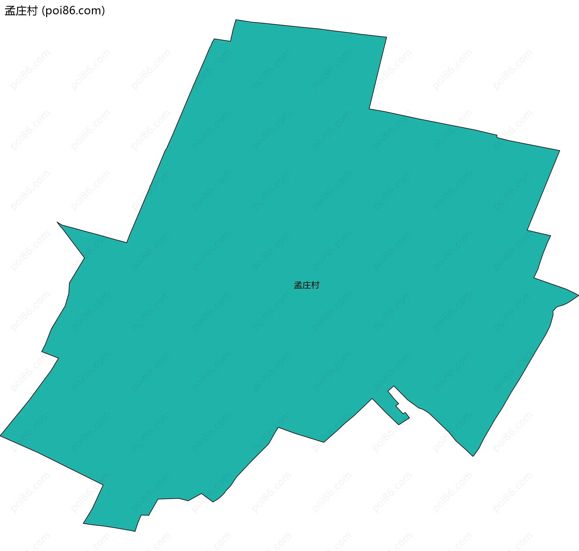 孟庄村边界地图