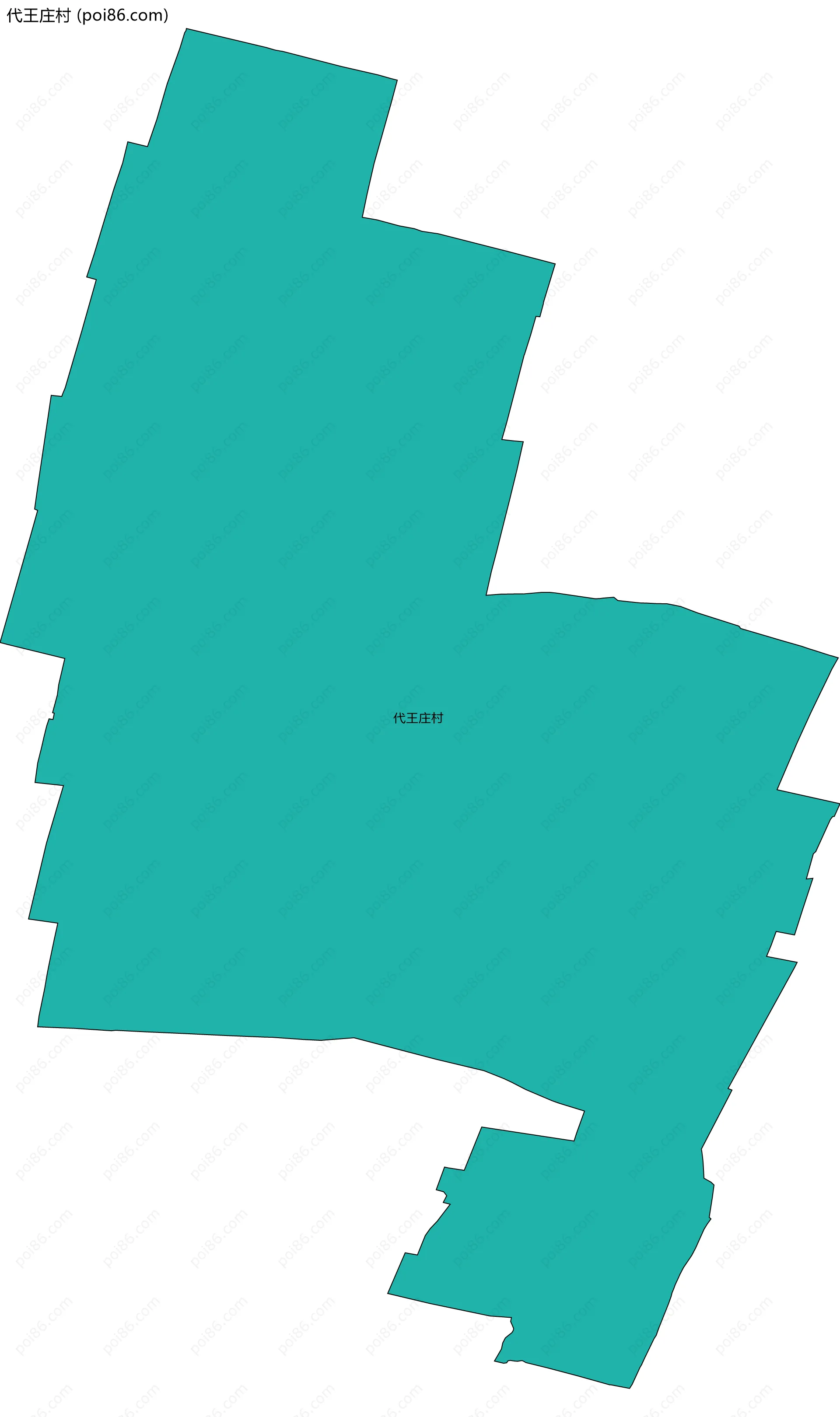 代王庄村边界地图