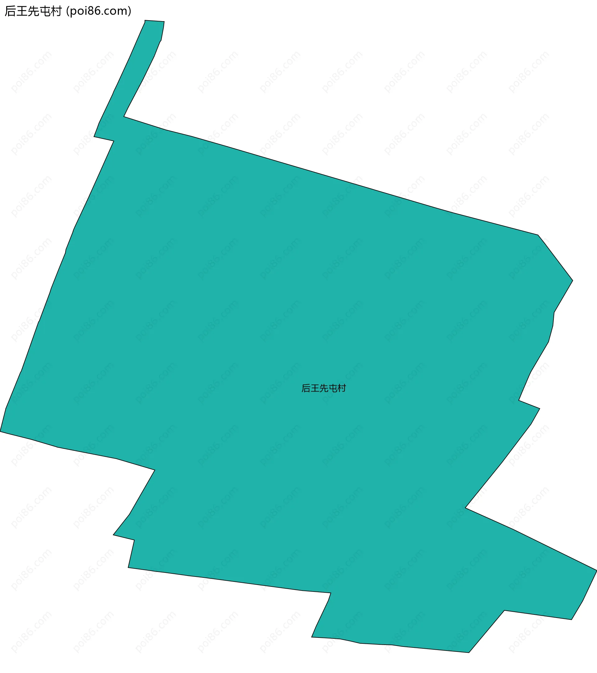 后王先屯村边界地图