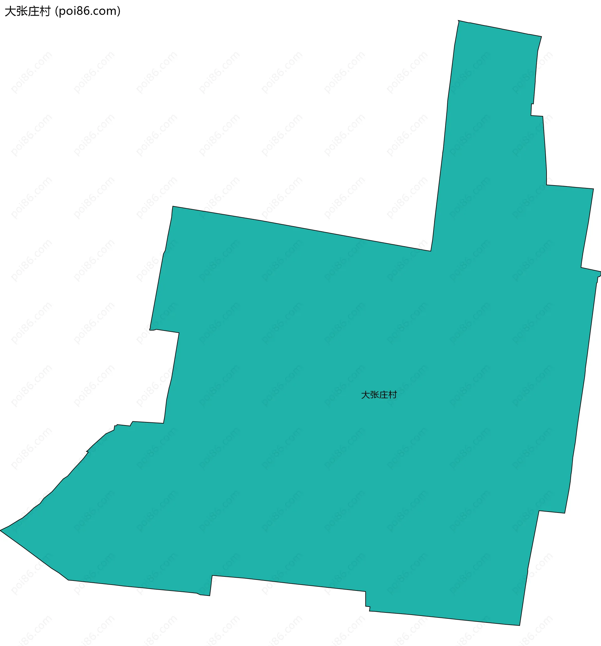 大张庄村边界地图