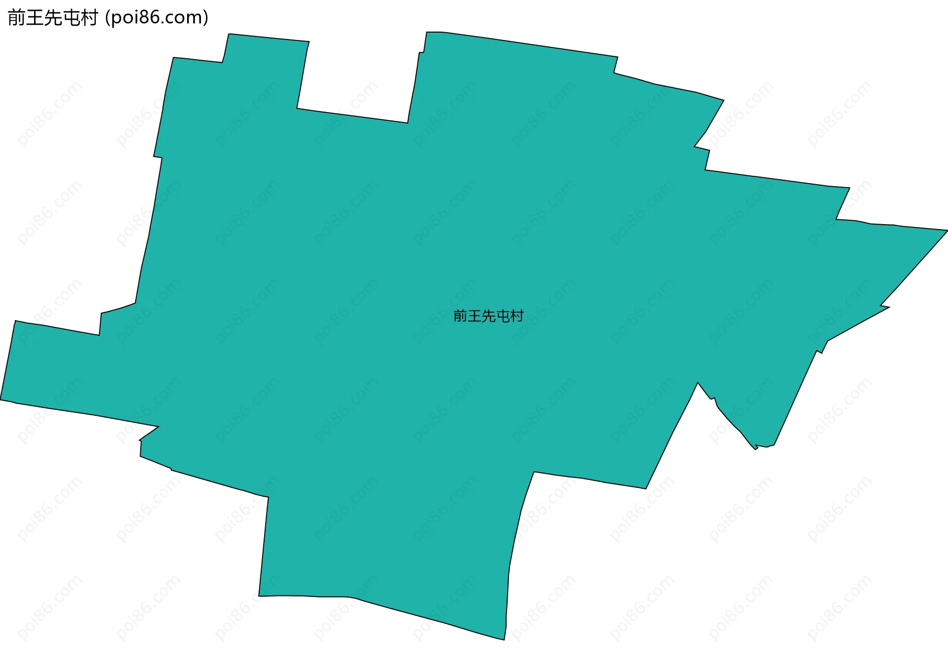 前王先屯村边界地图