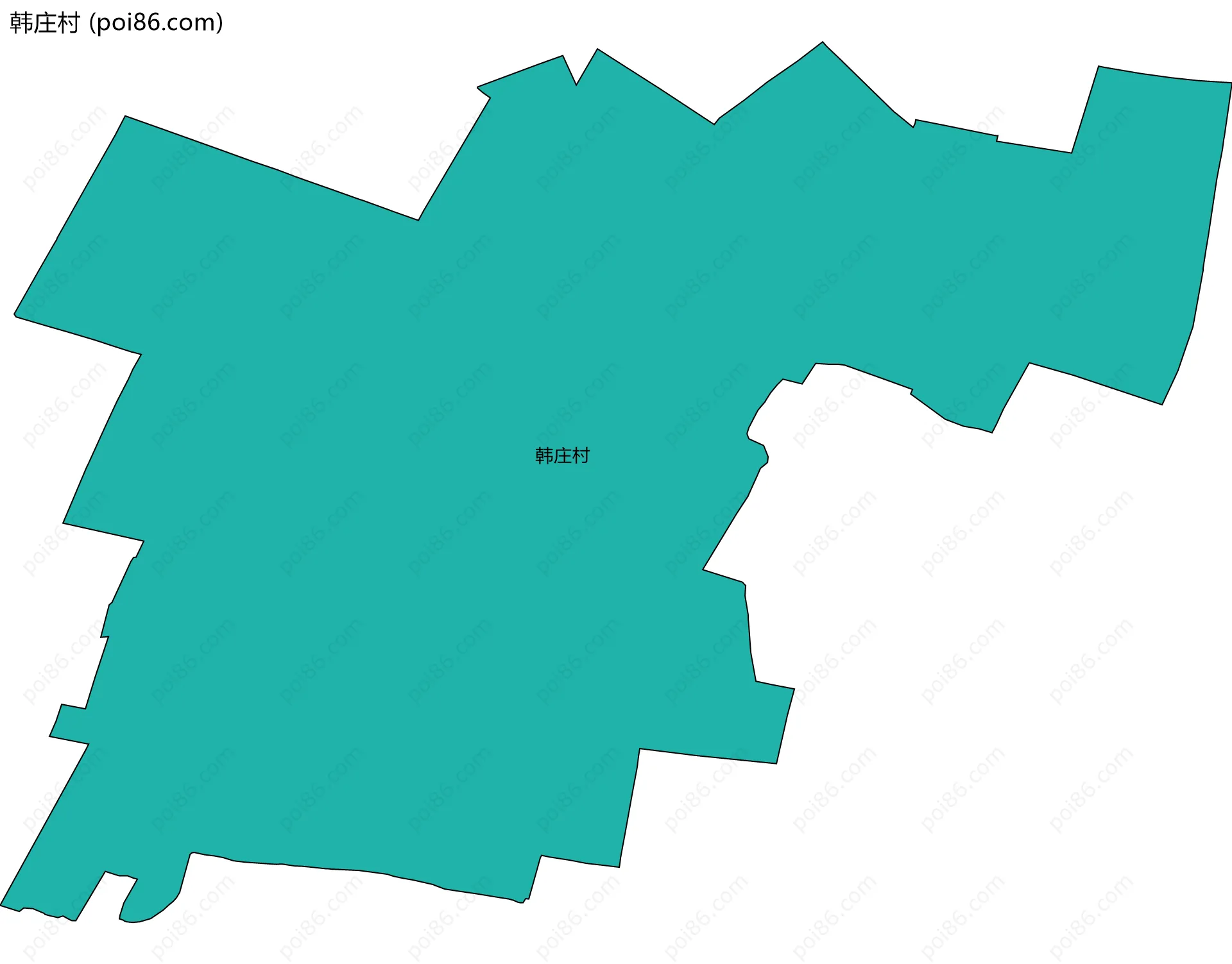 韩庄村边界地图