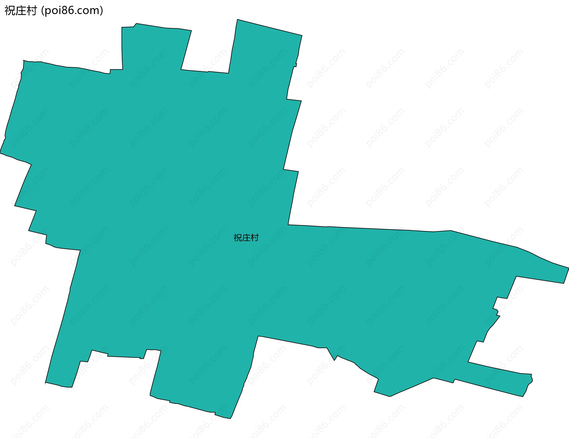 祝庄村边界地图