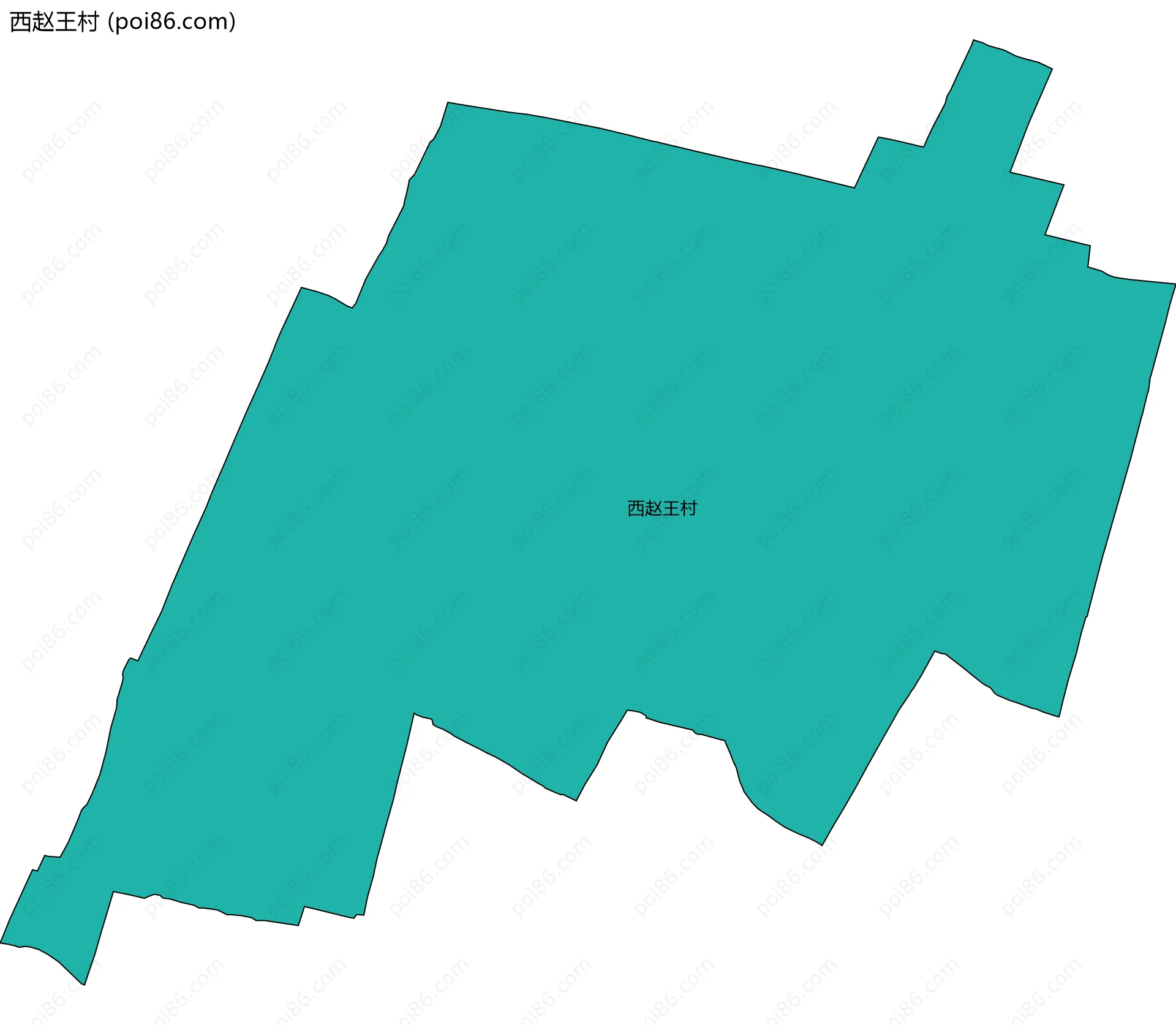西赵王村边界地图