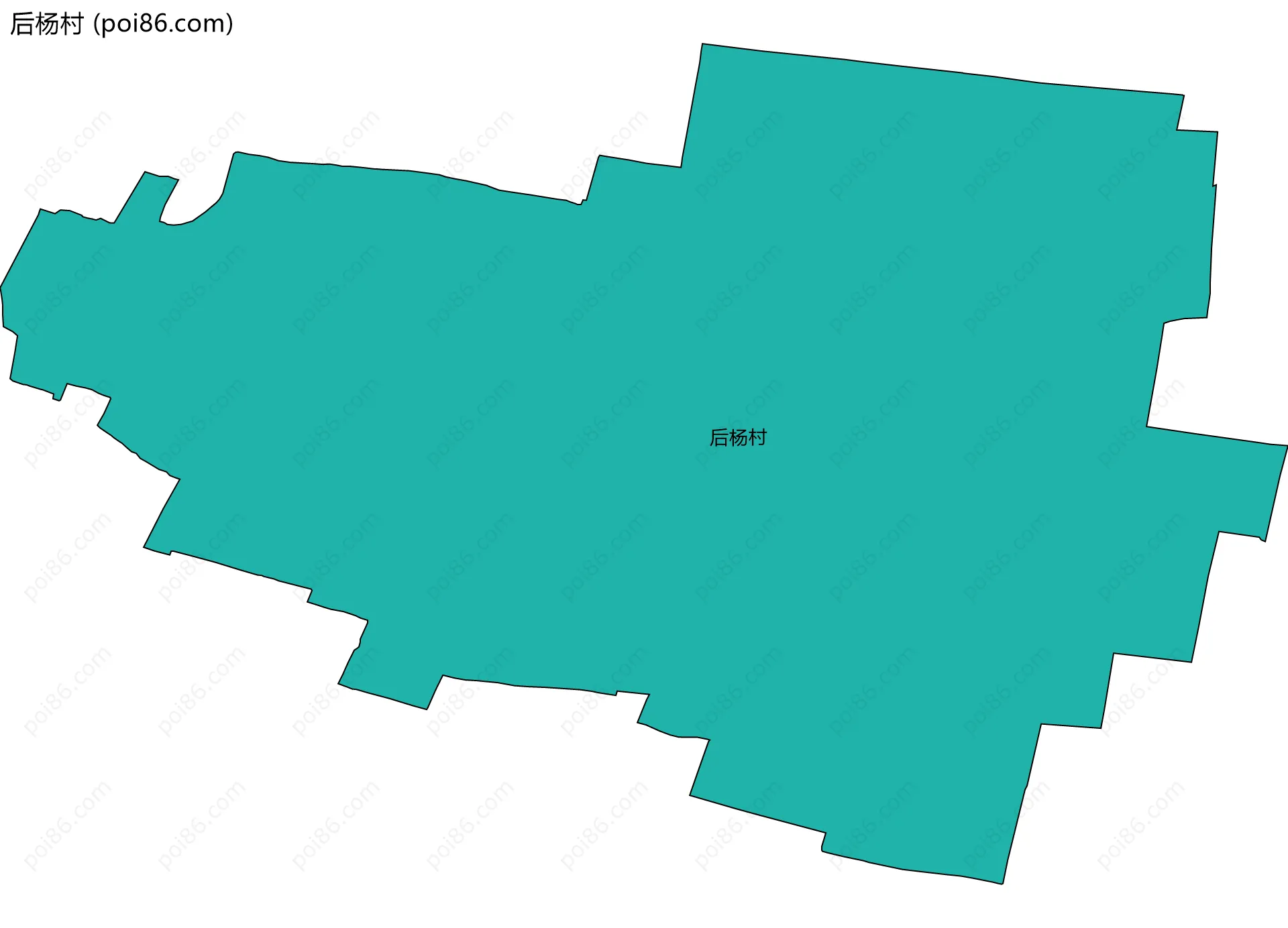 后杨村边界地图