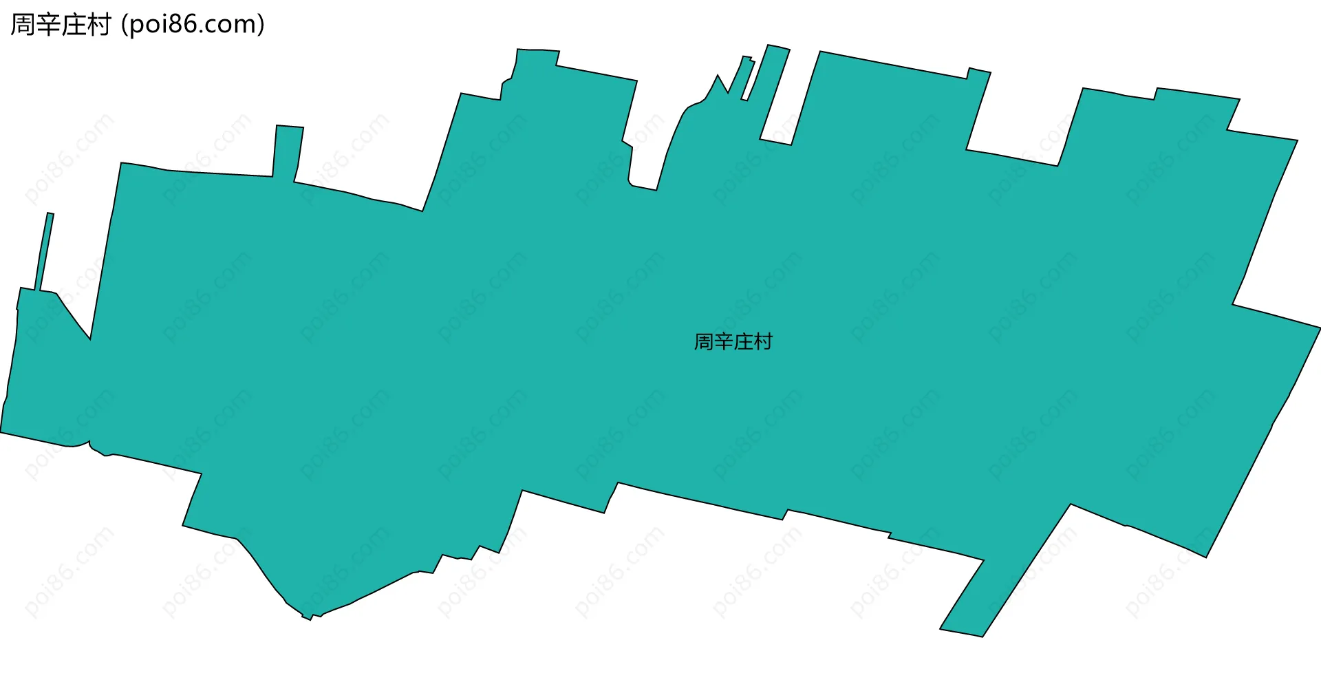 周辛庄村边界地图