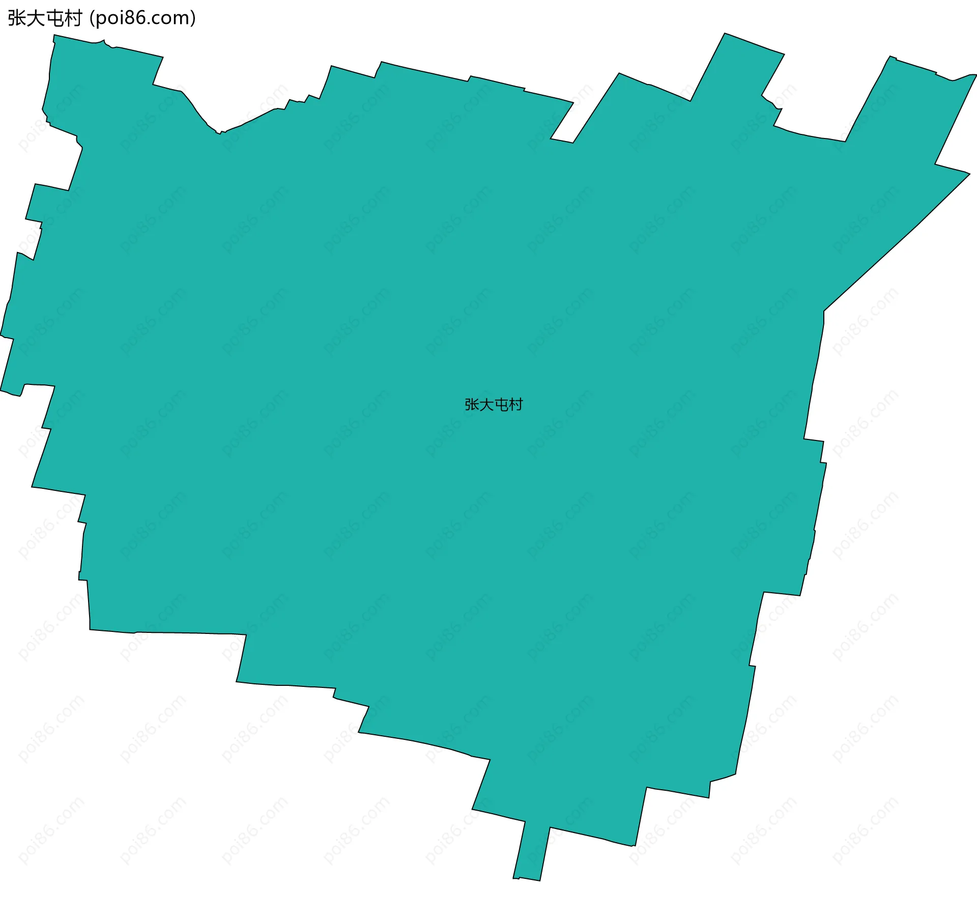张大屯村边界地图