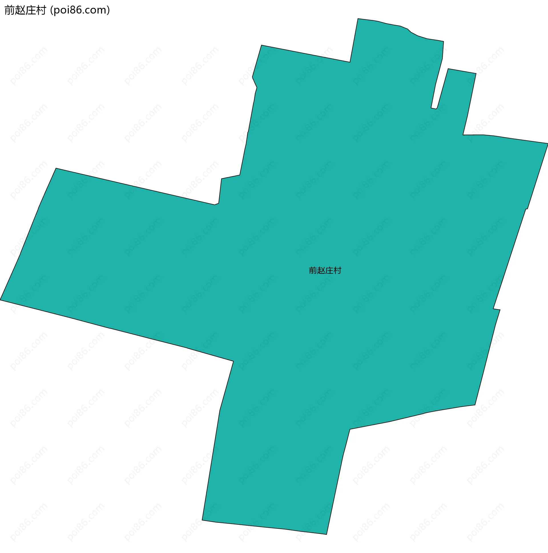 前赵庄村边界地图