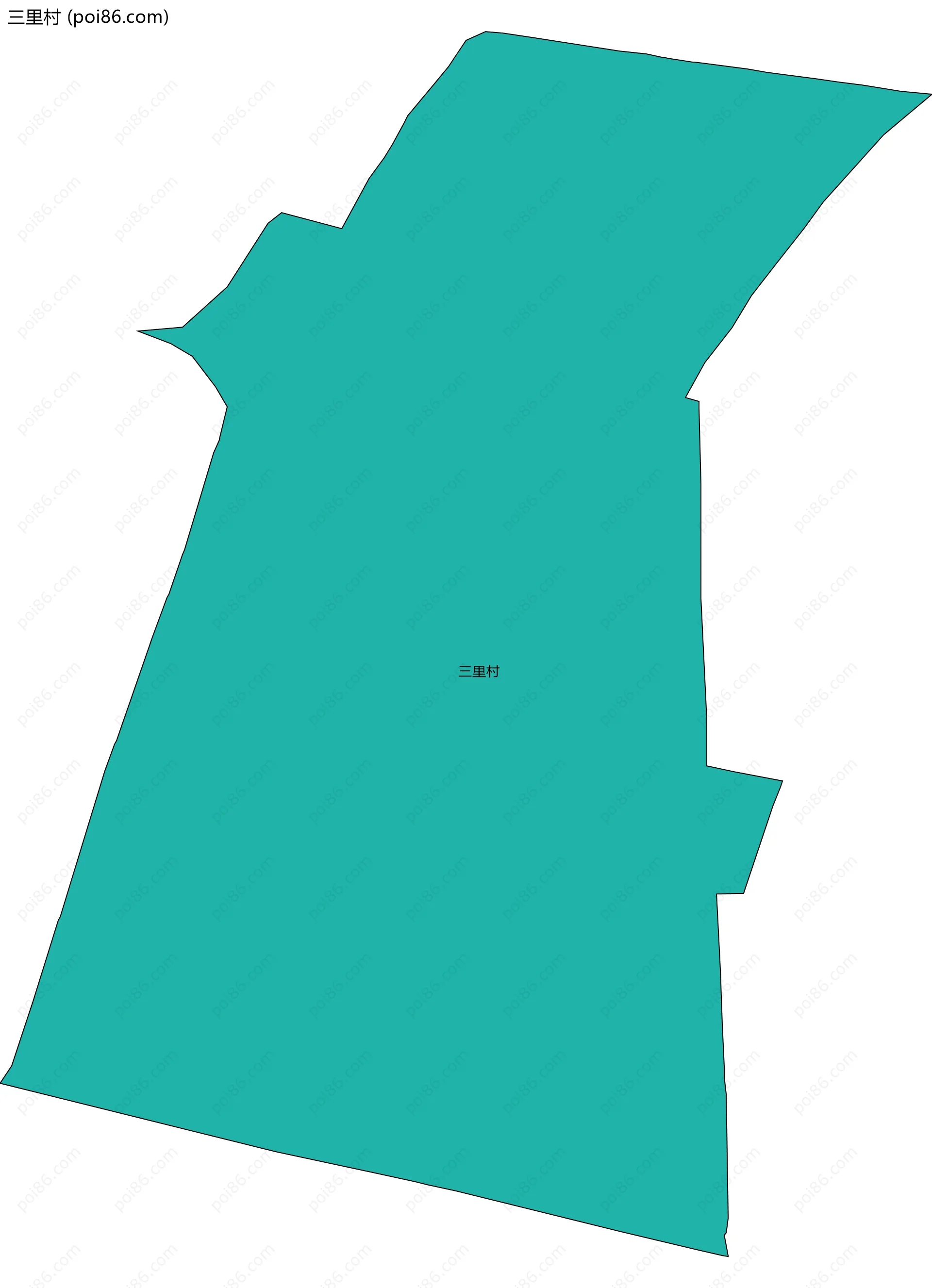 三里村边界地图