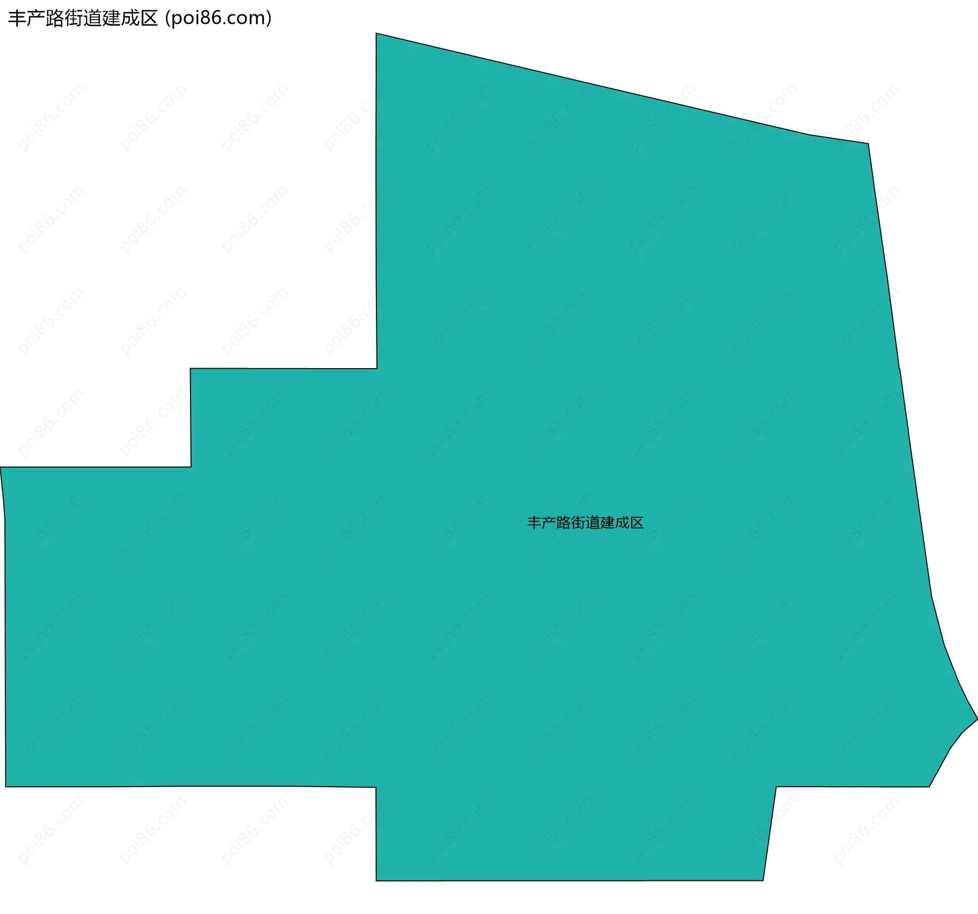 丰产路街道建成区边界地图
