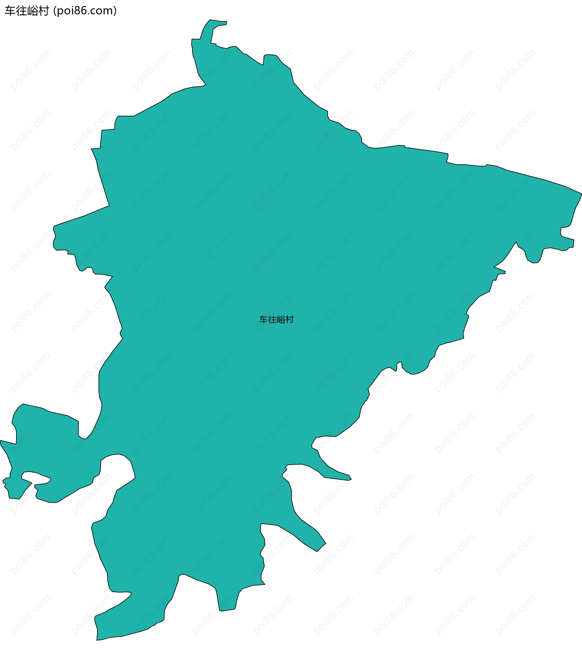 车往峪村边界地图