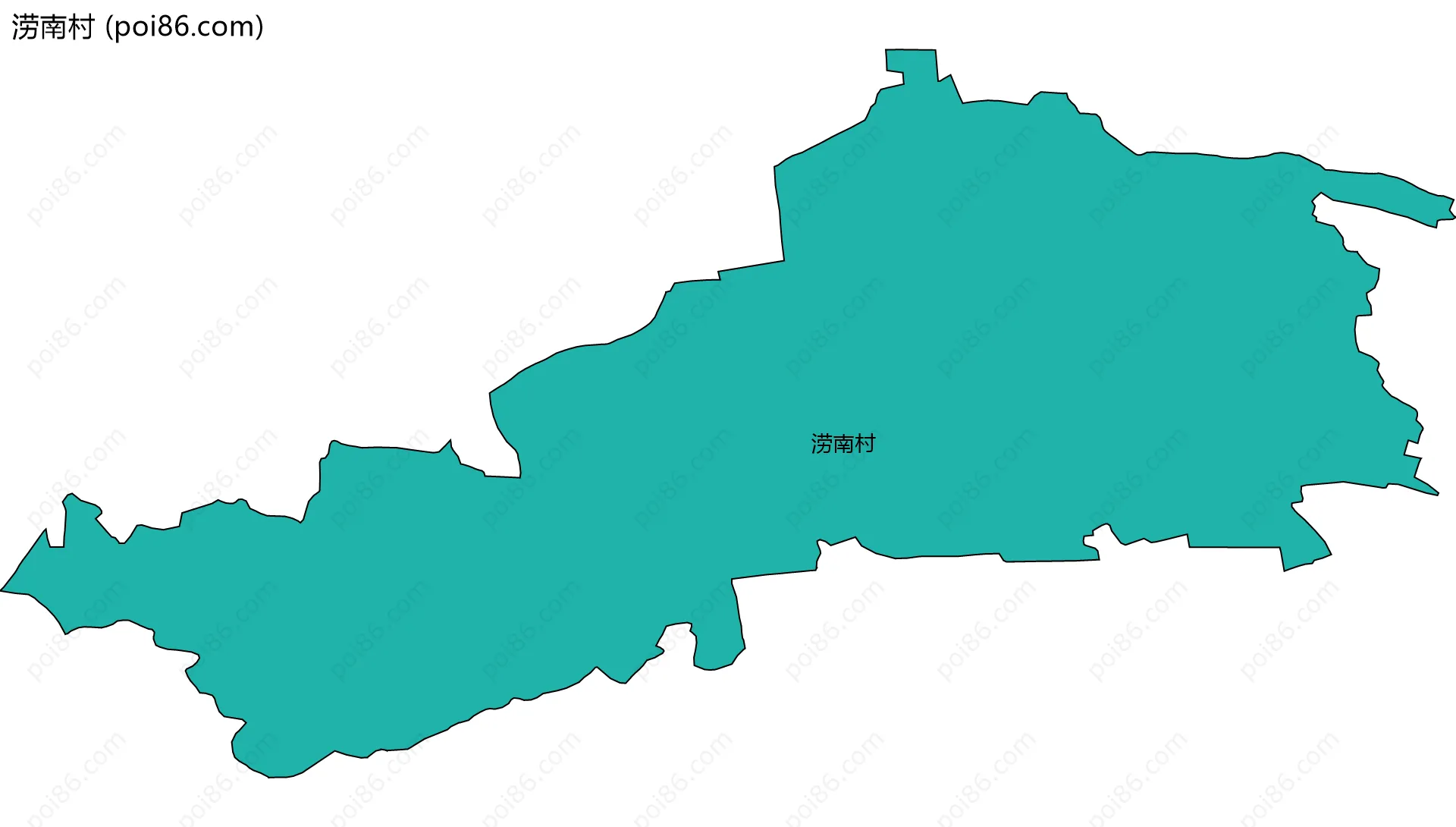 涝南村边界地图