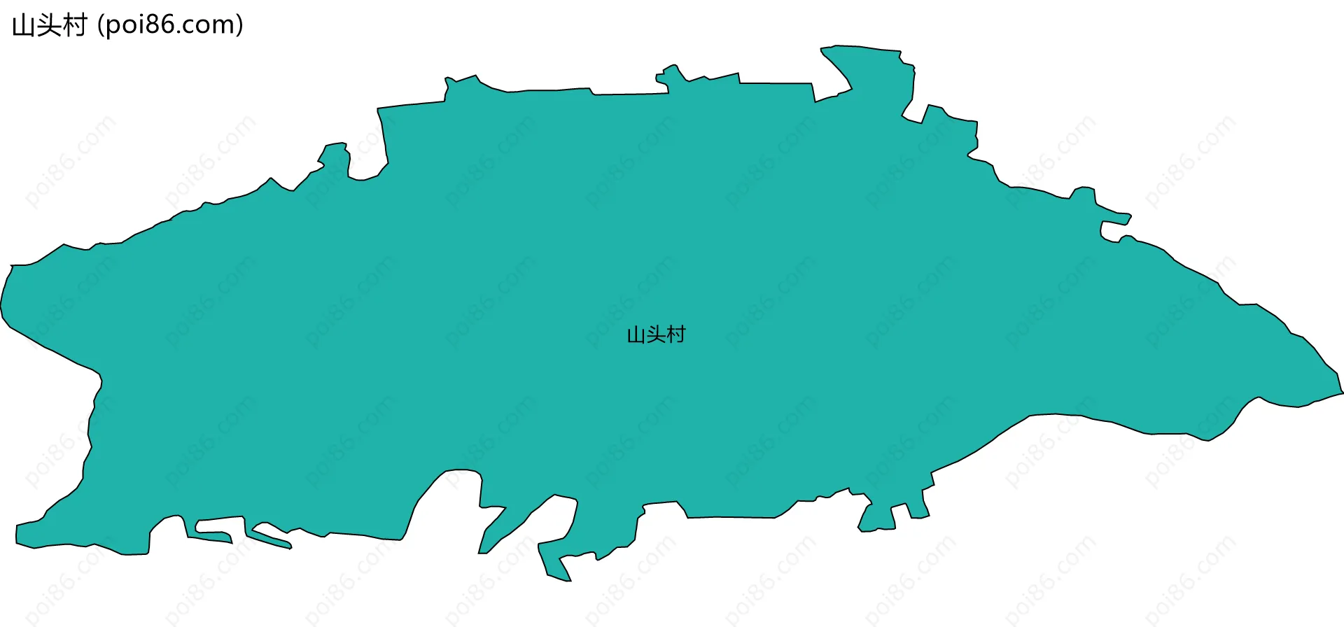 山头村边界地图