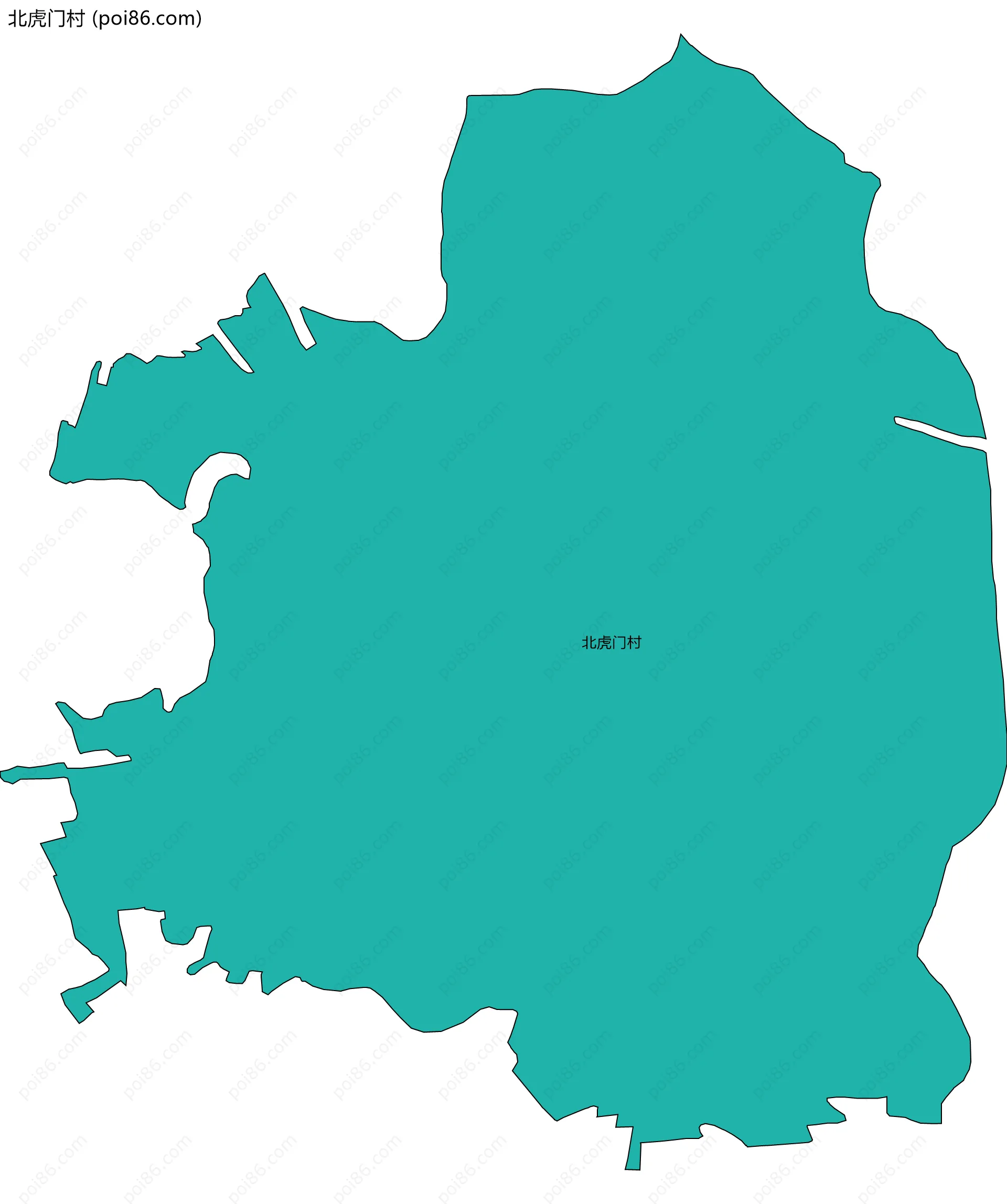 北虎门村边界地图