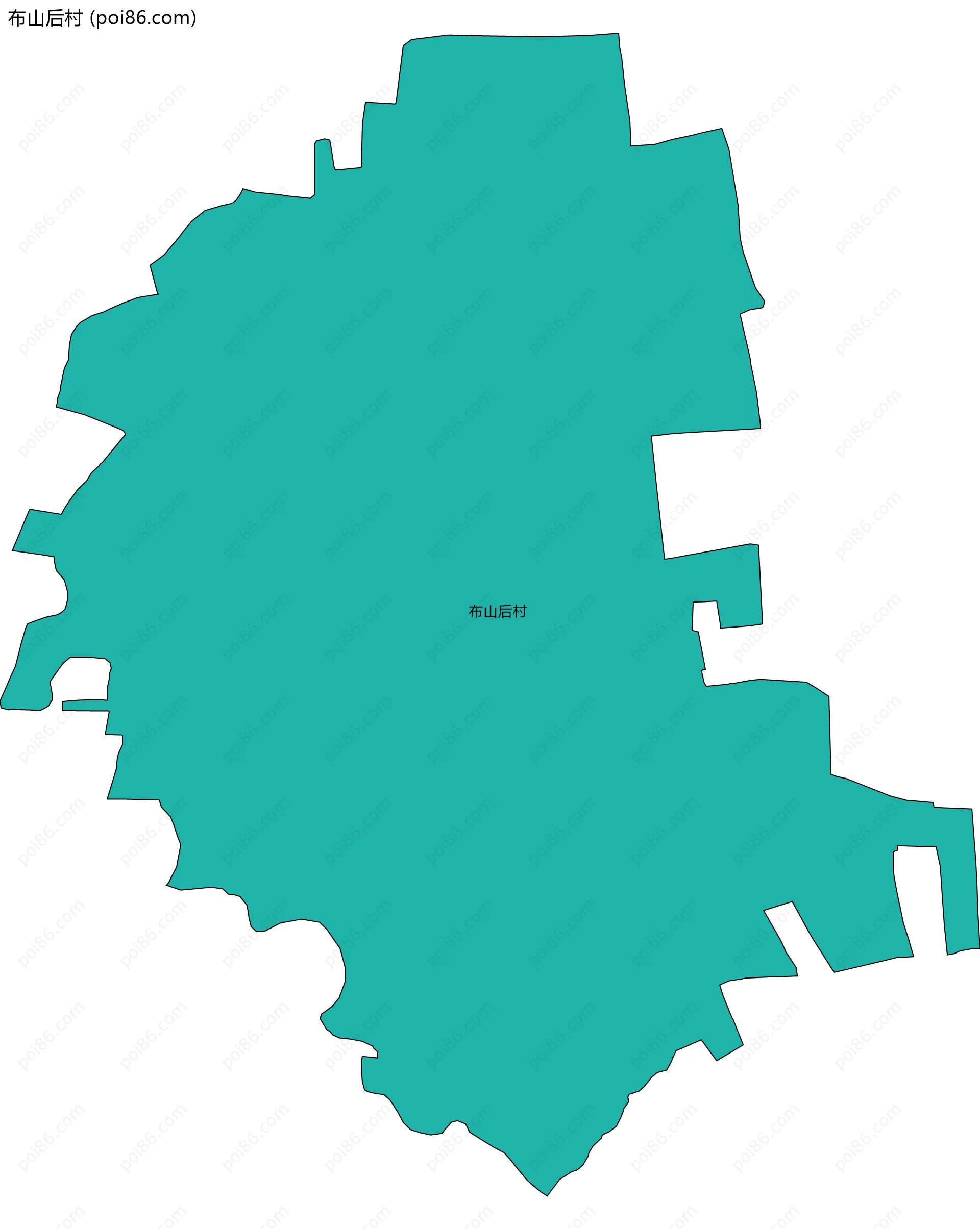 布山后村边界地图