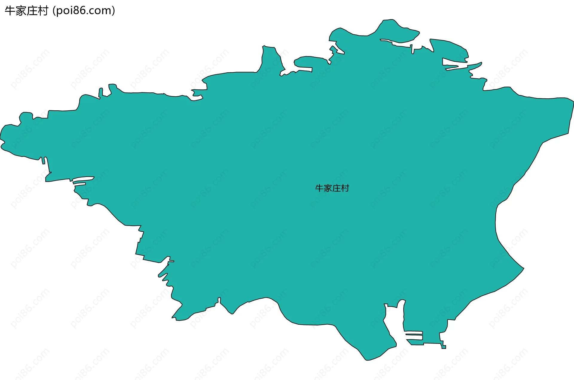 牛家庄村边界地图