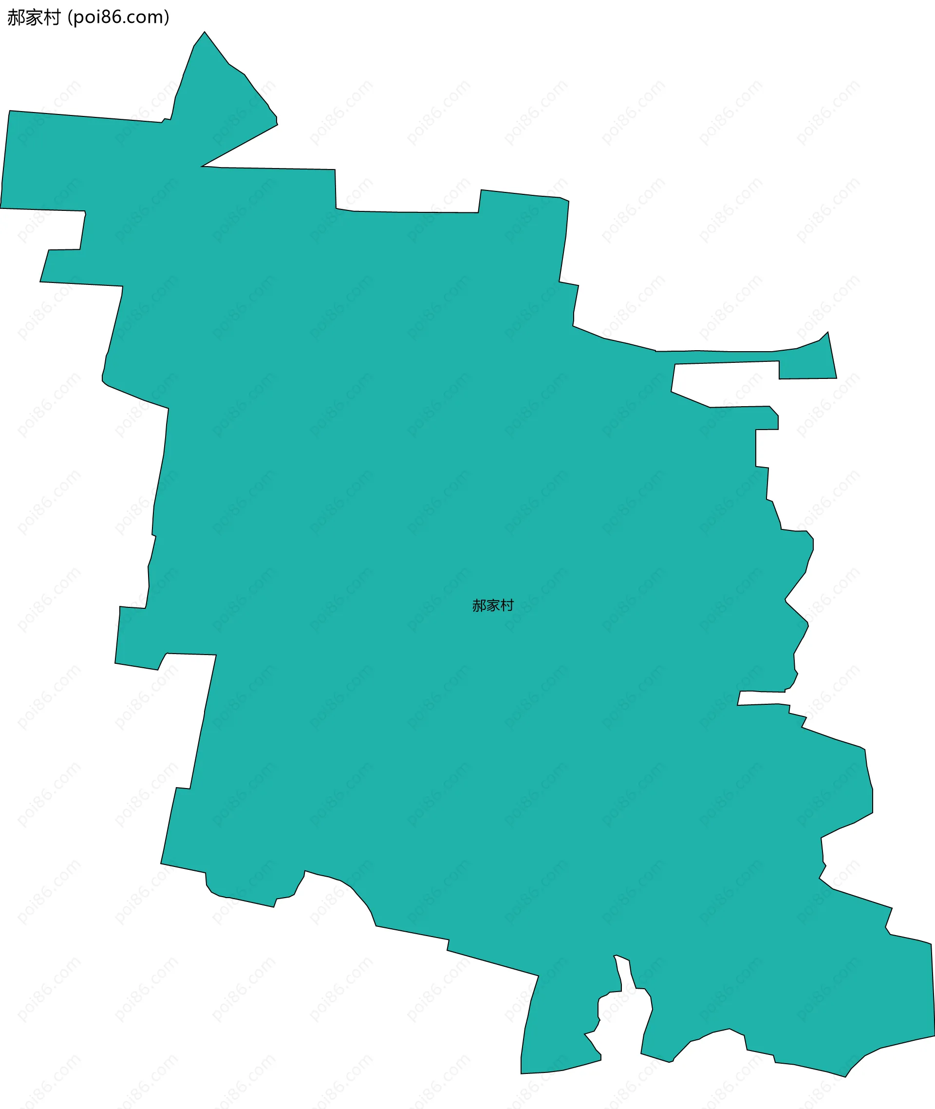 郝家村边界地图