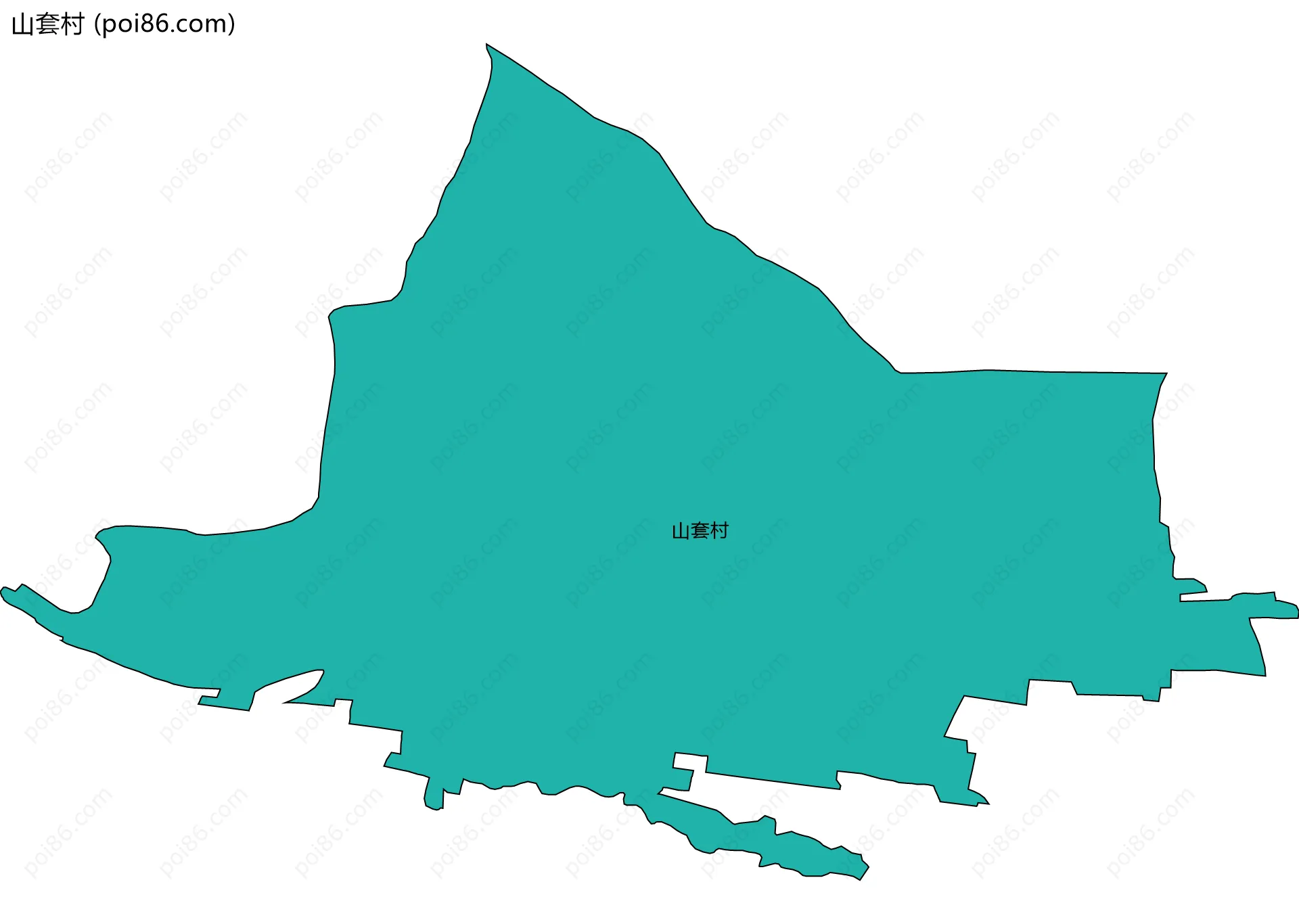 山套村边界地图