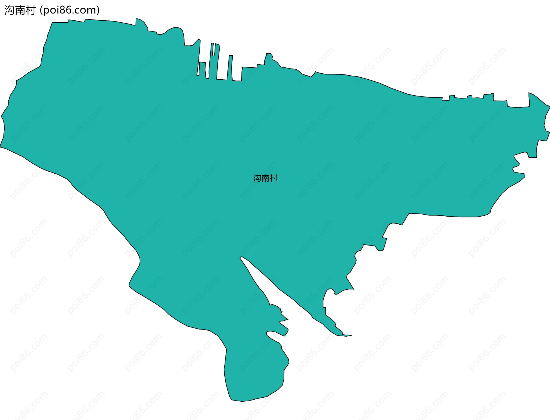 沟南村边界地图