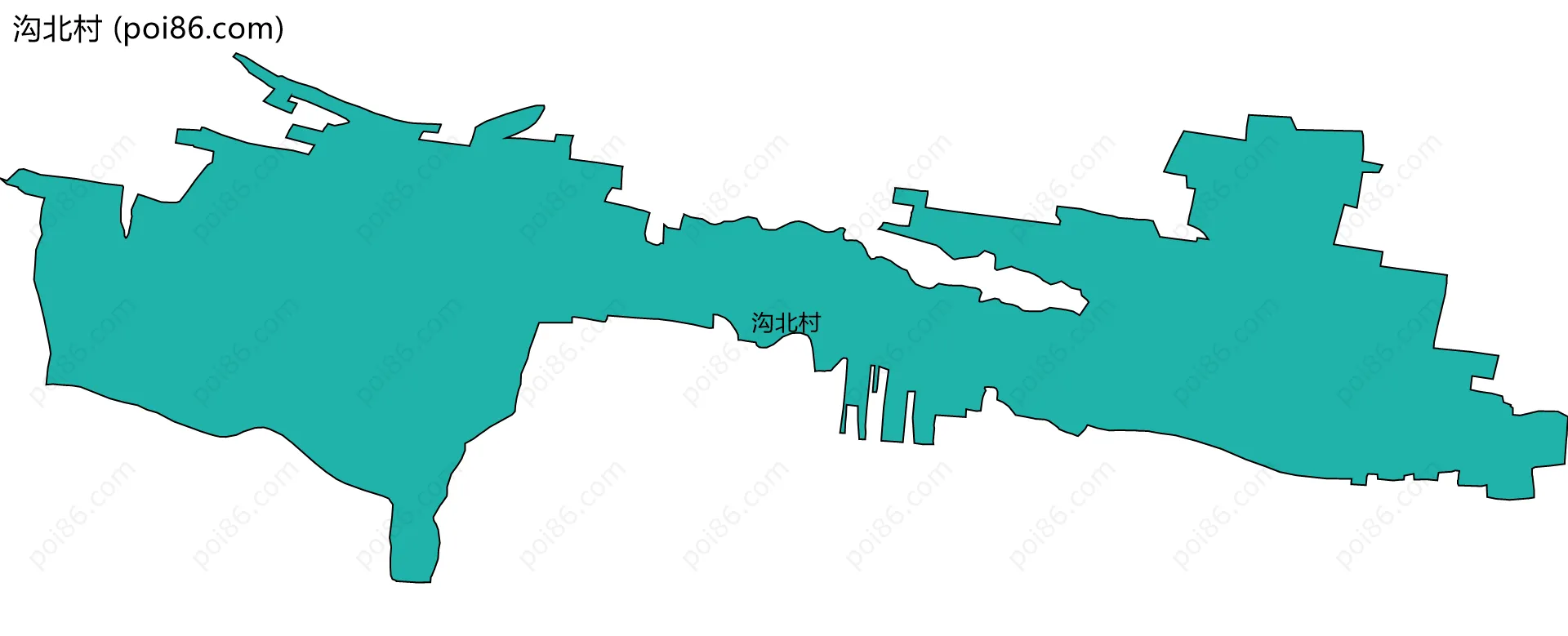 沟北村边界地图