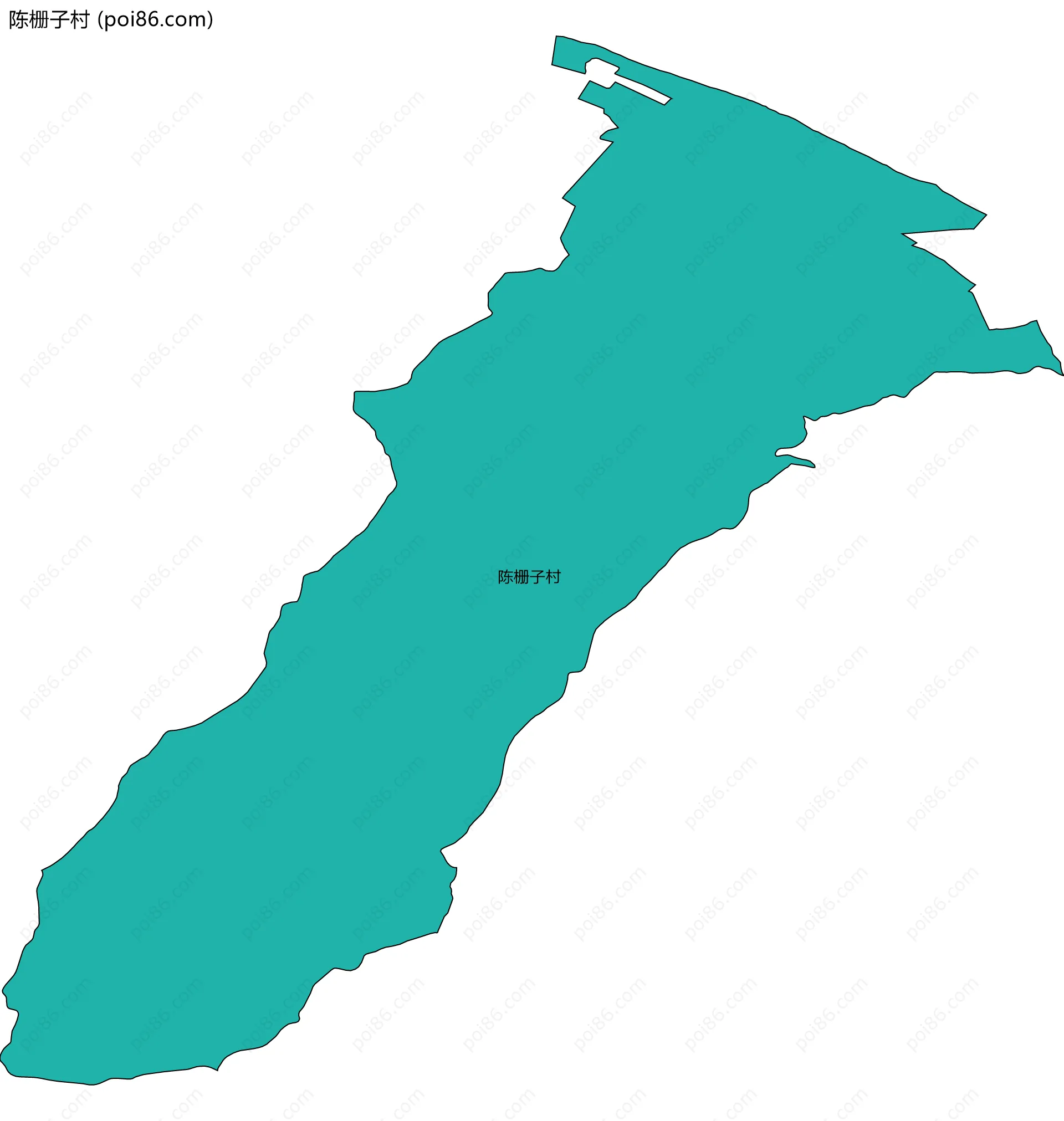 陈栅子村边界地图
