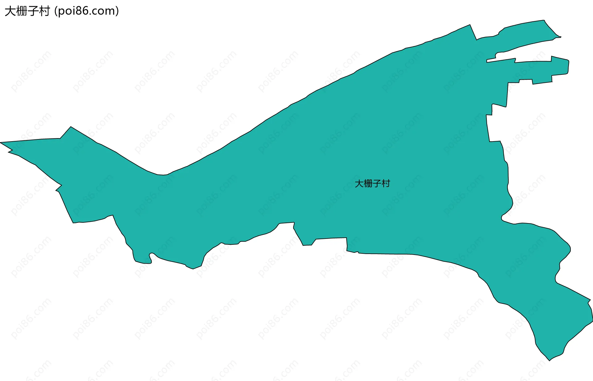 大栅子村边界地图