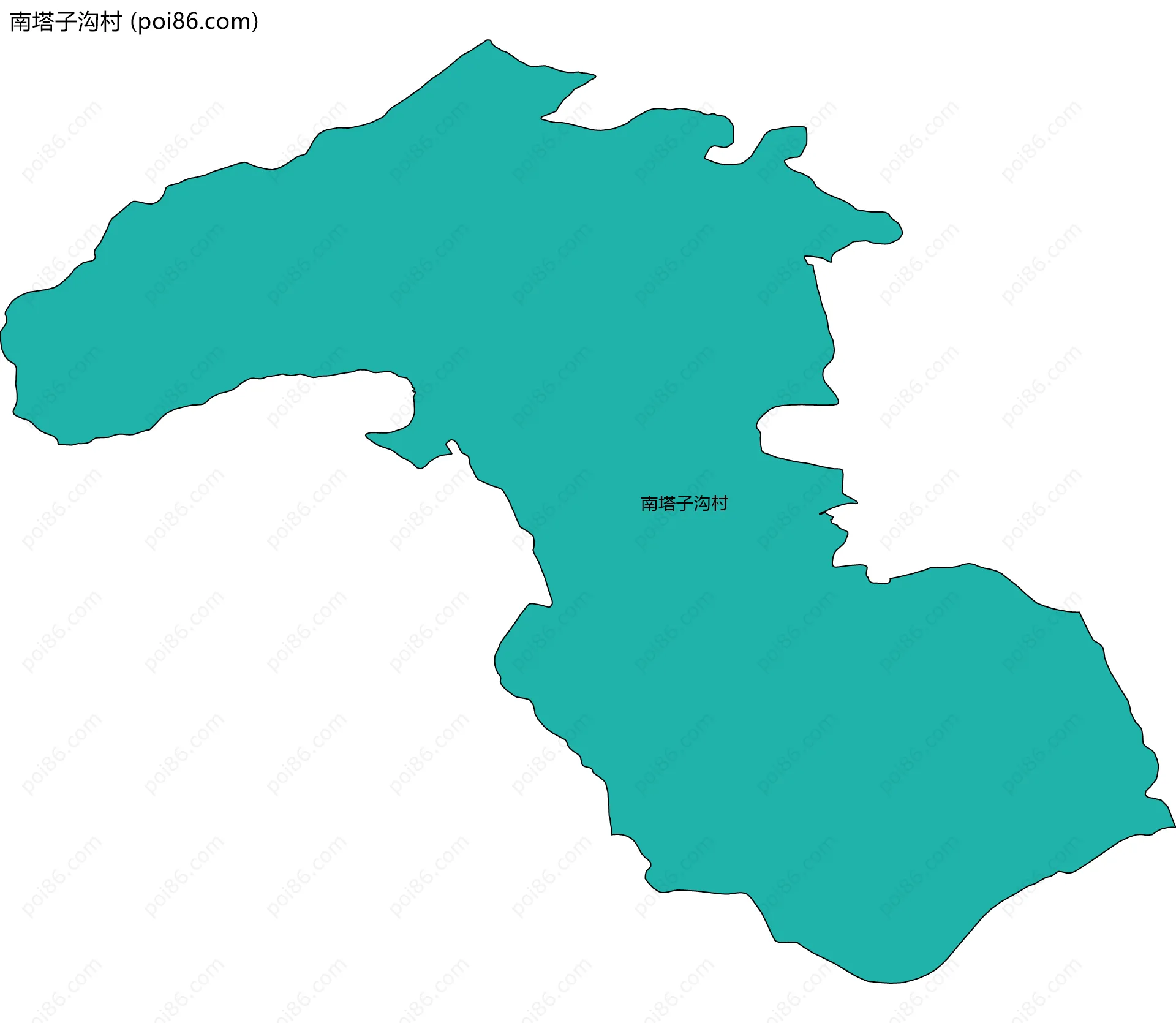 南塔子沟村边界地图
