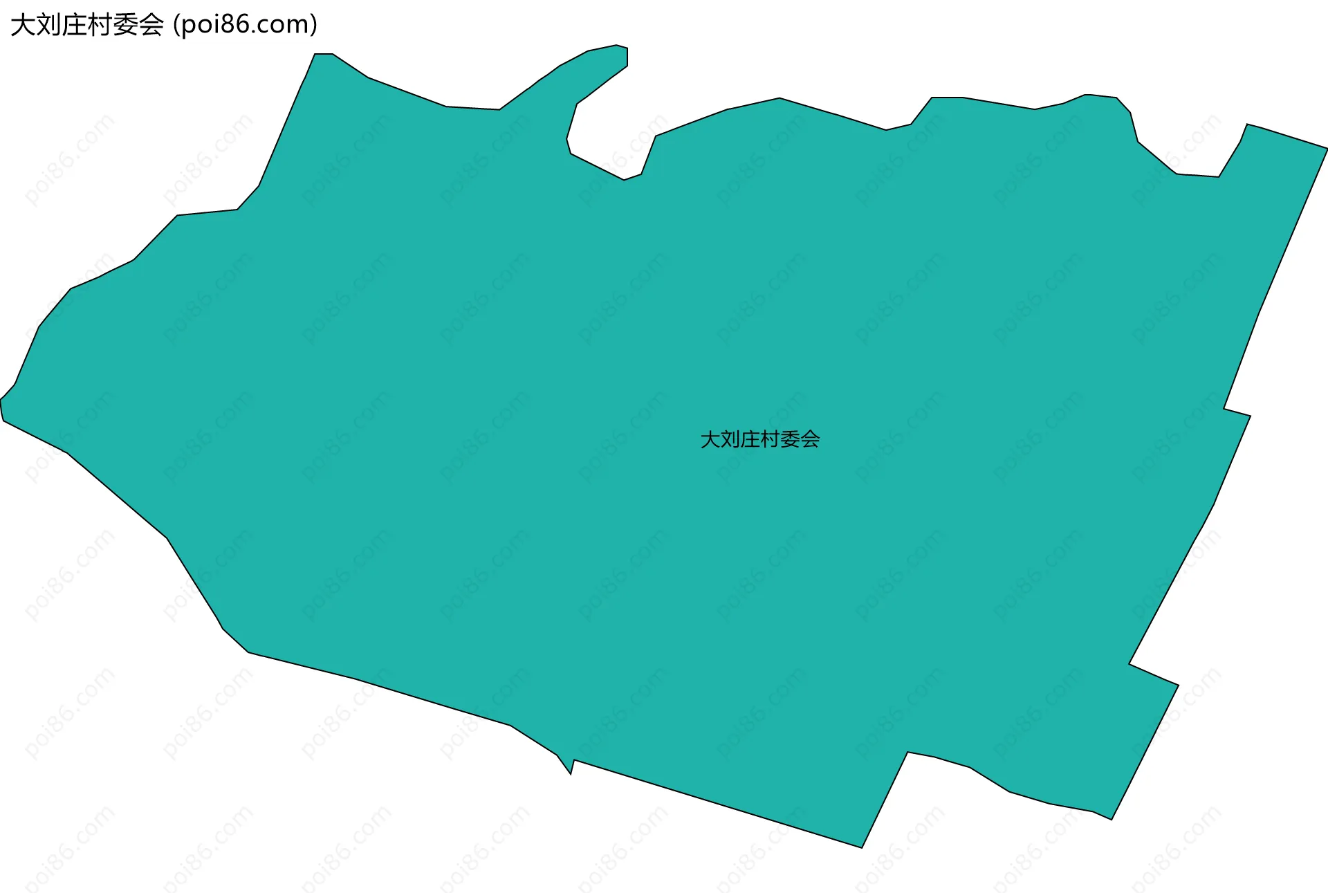 大刘庄村委会边界地图