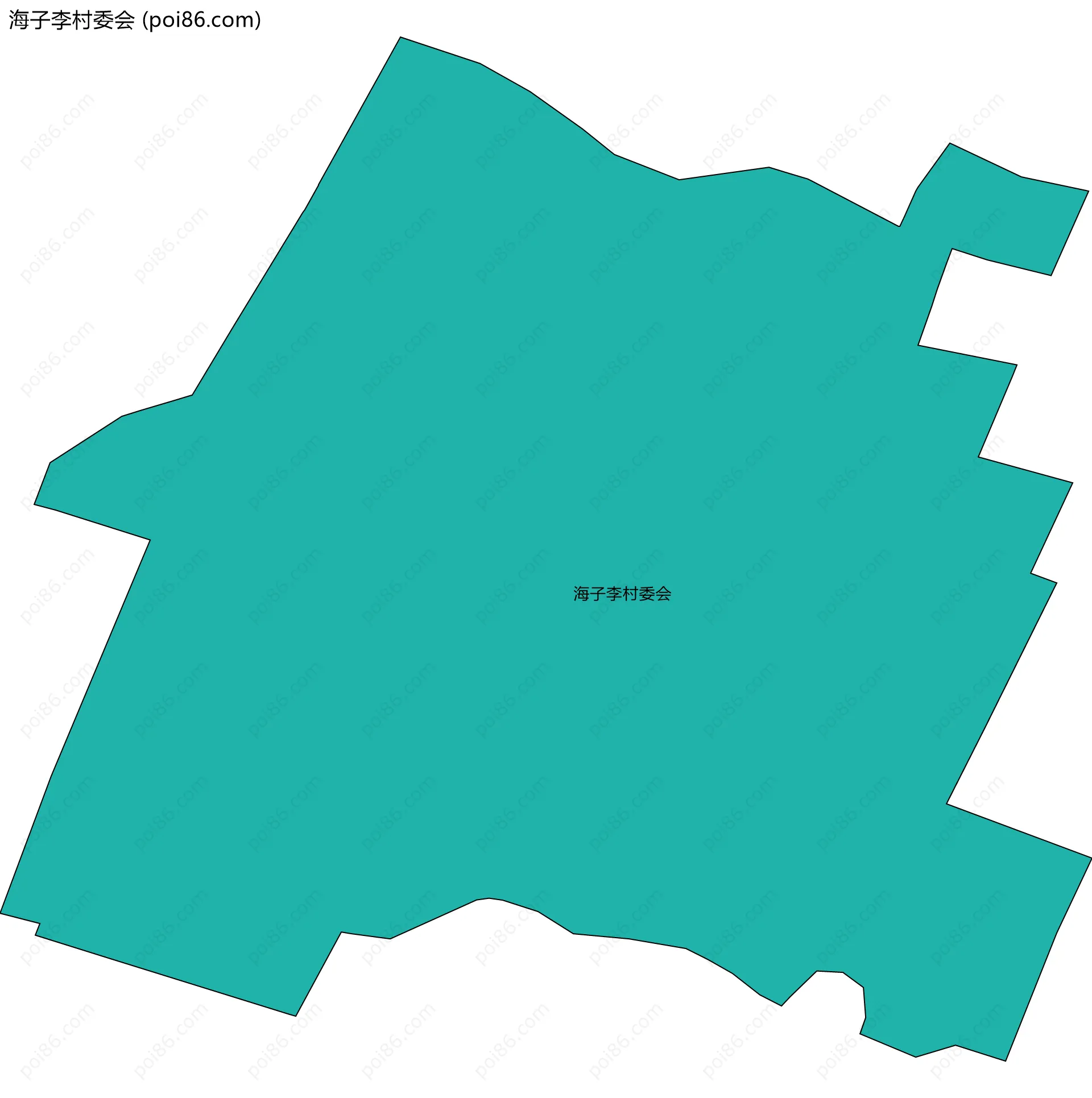 海子李村委会边界地图
