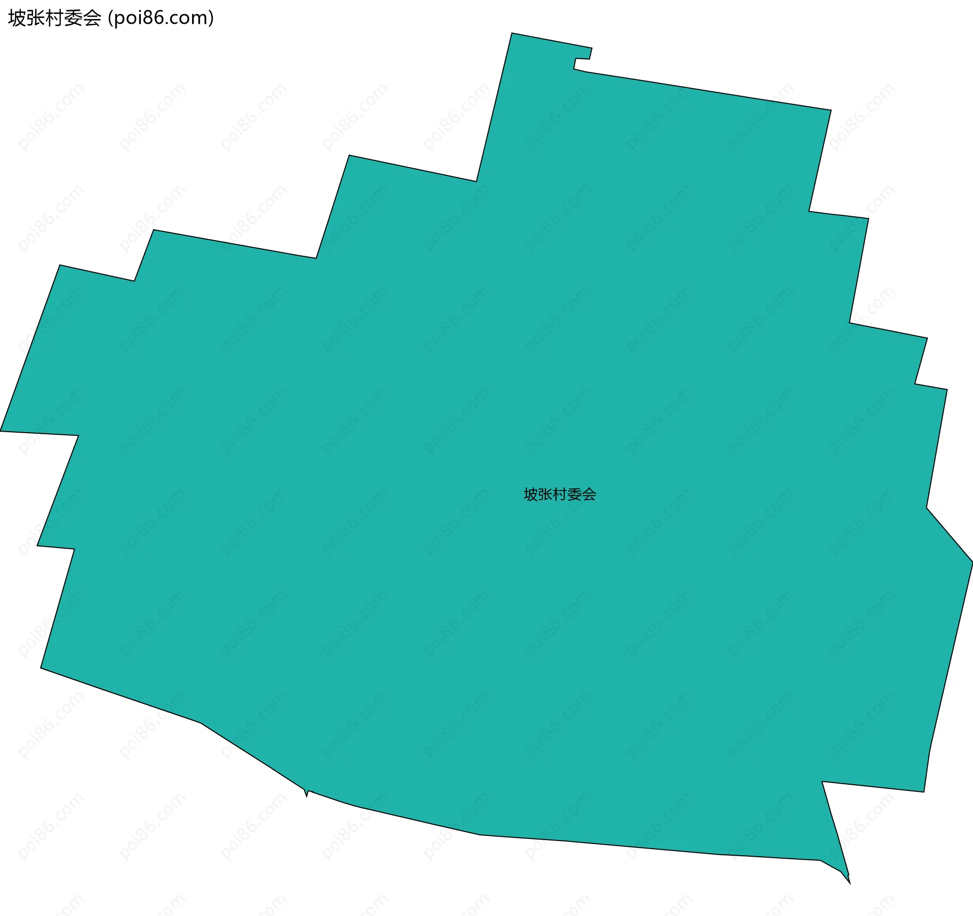 坡张村委会边界地图