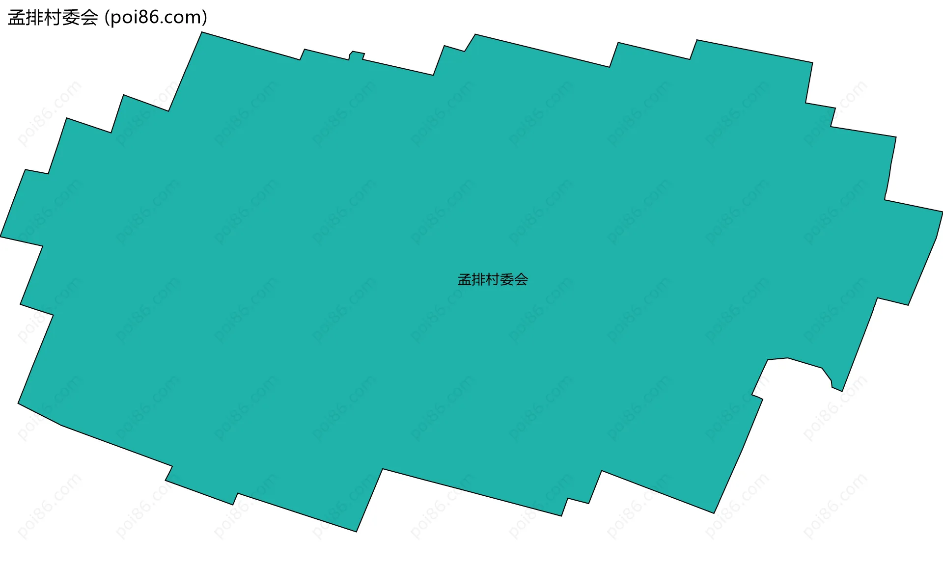 孟排村委会边界地图