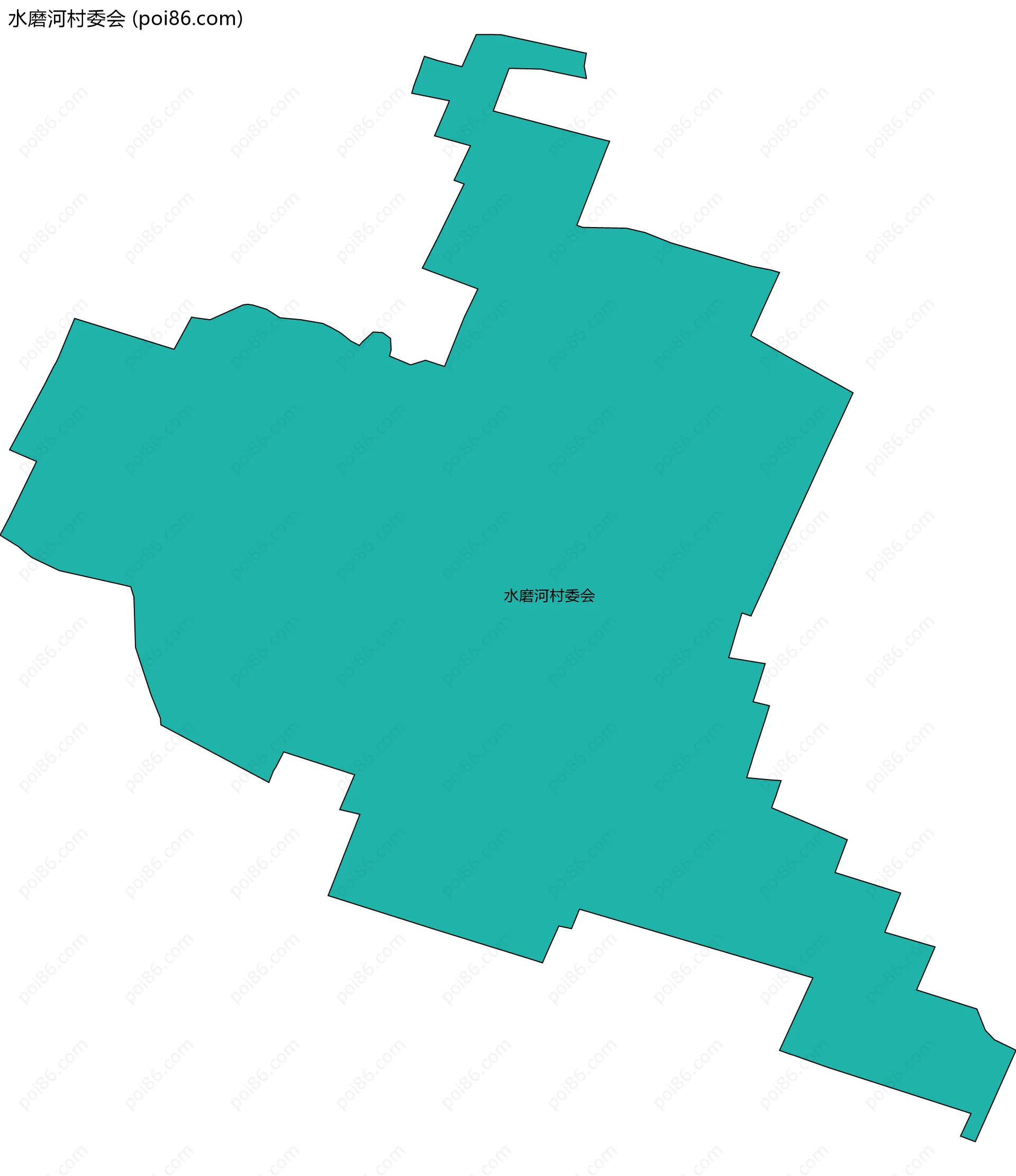 水磨河村委会边界地图