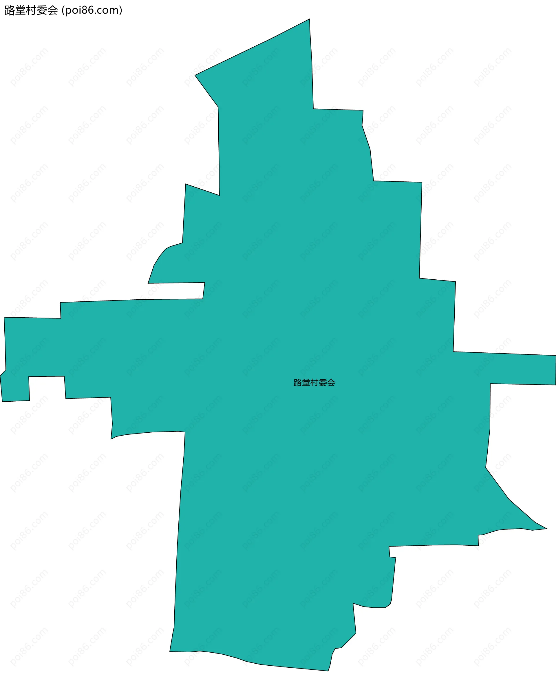 路堂村委会边界地图