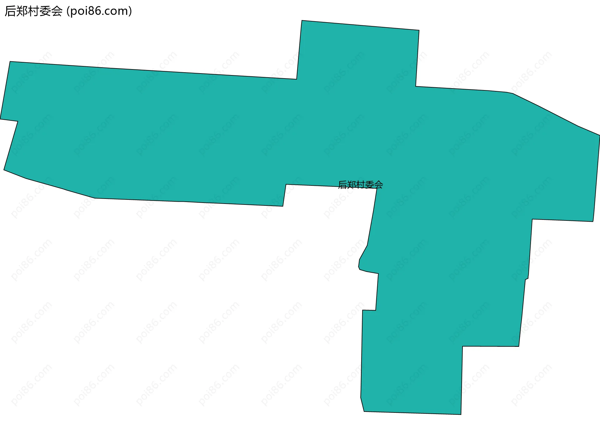 后郑村委会边界地图