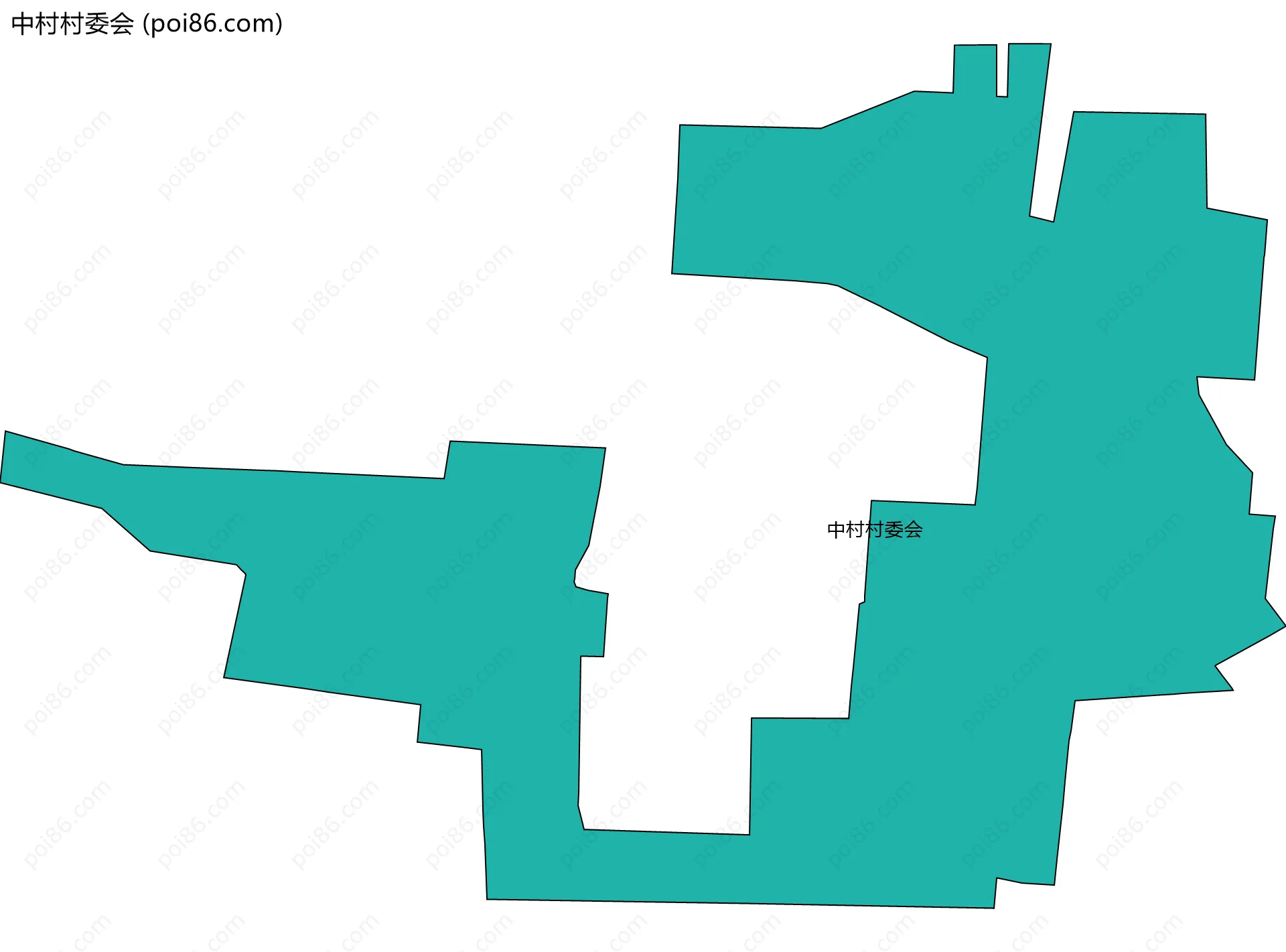 中村村委会边界地图