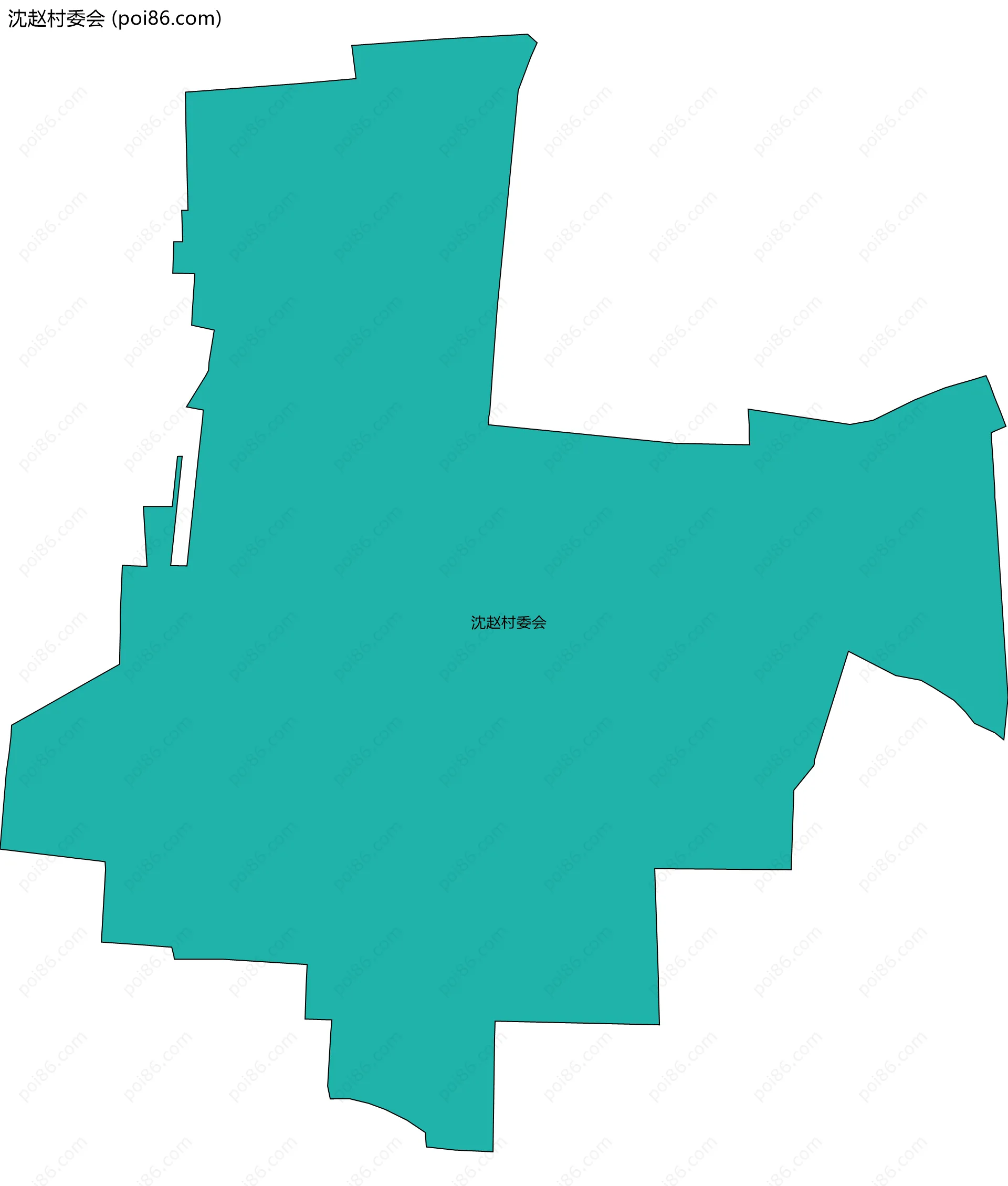 沈赵村委会边界地图