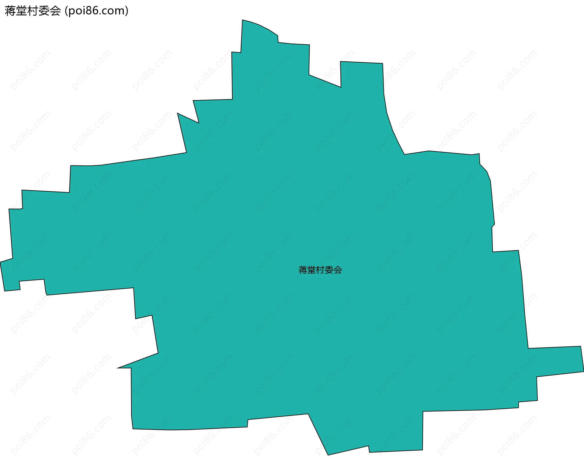 蒋堂村委会边界地图