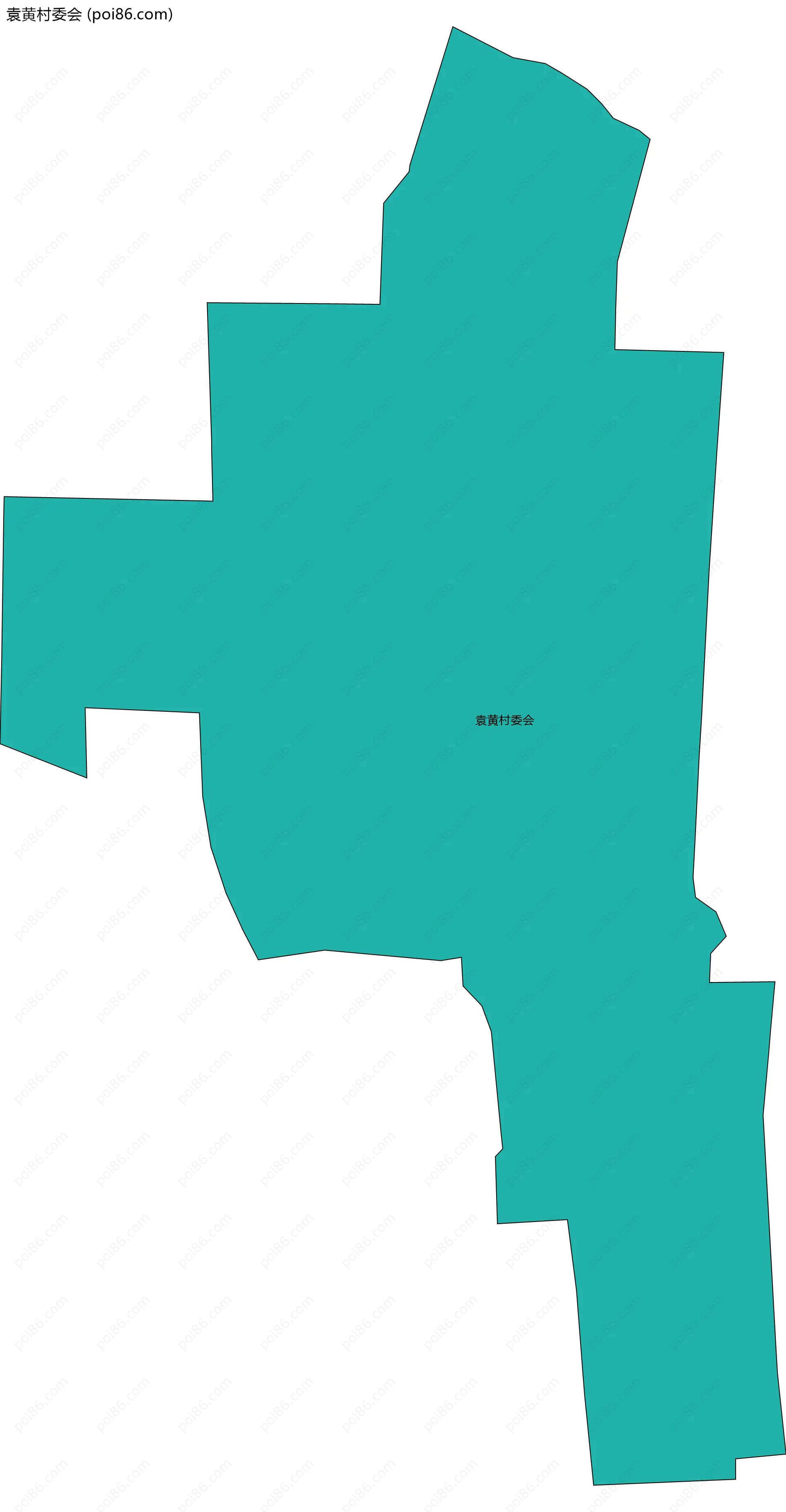 袁黄村委会边界地图