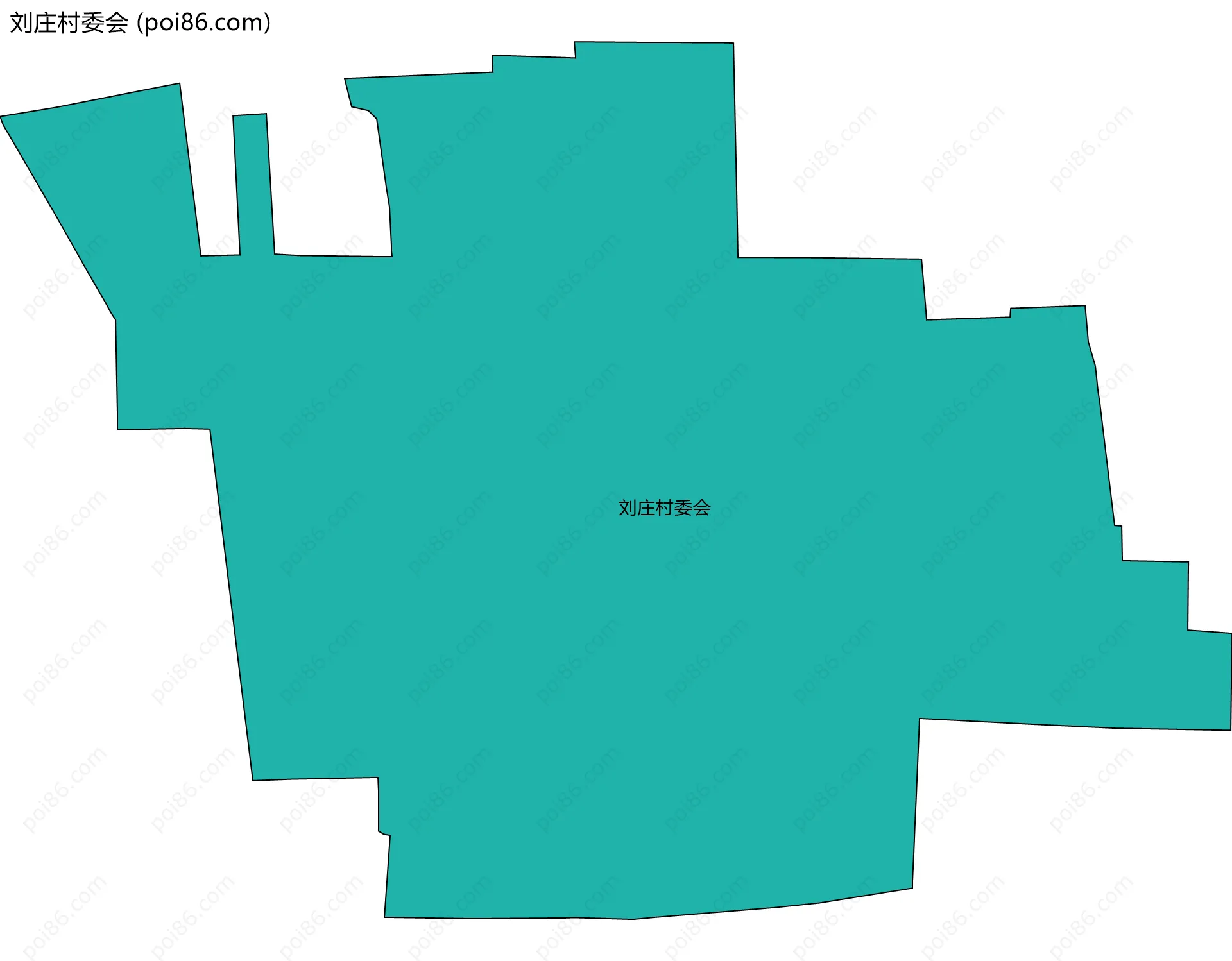 刘庄村委会边界地图