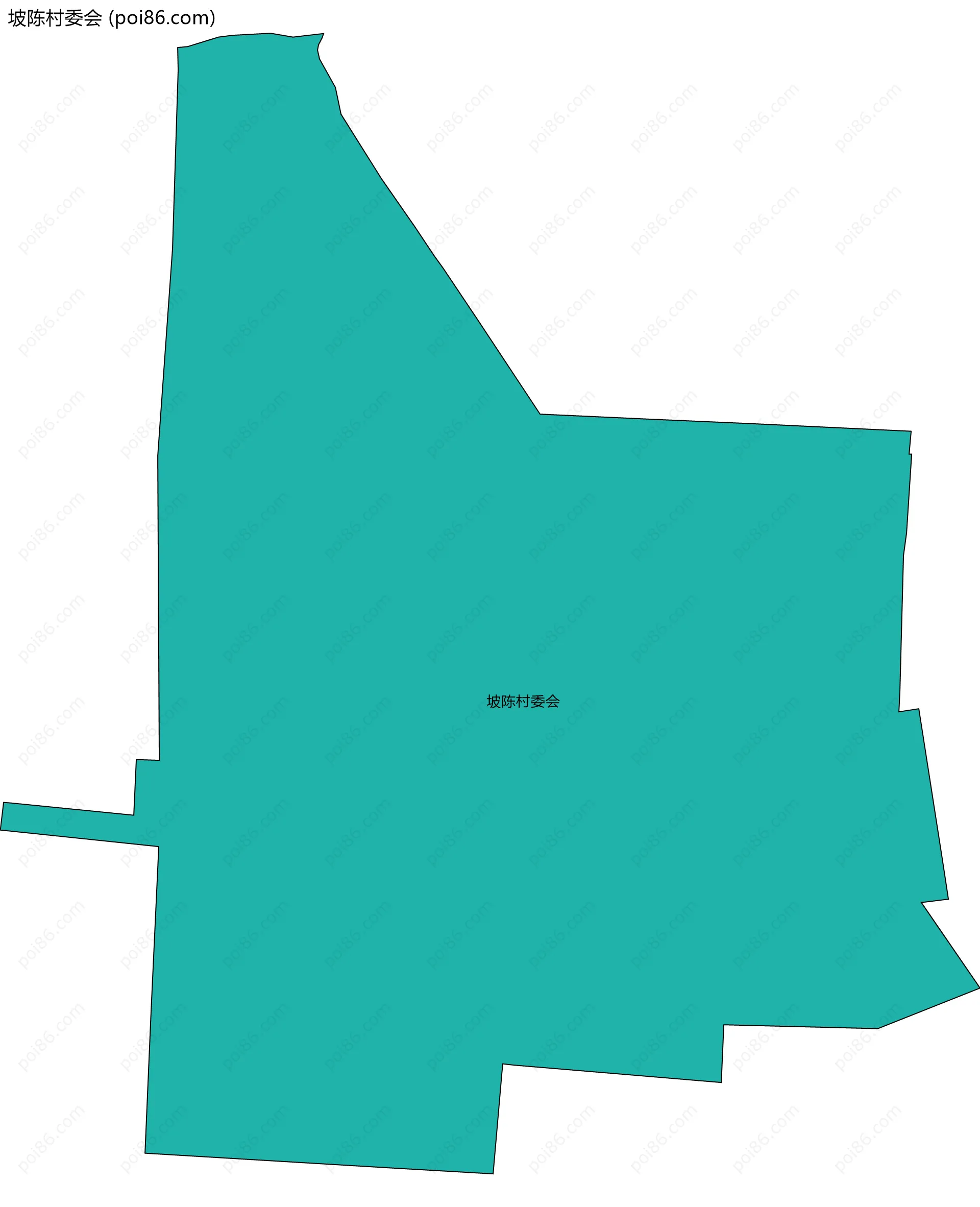 坡陈村委会边界地图