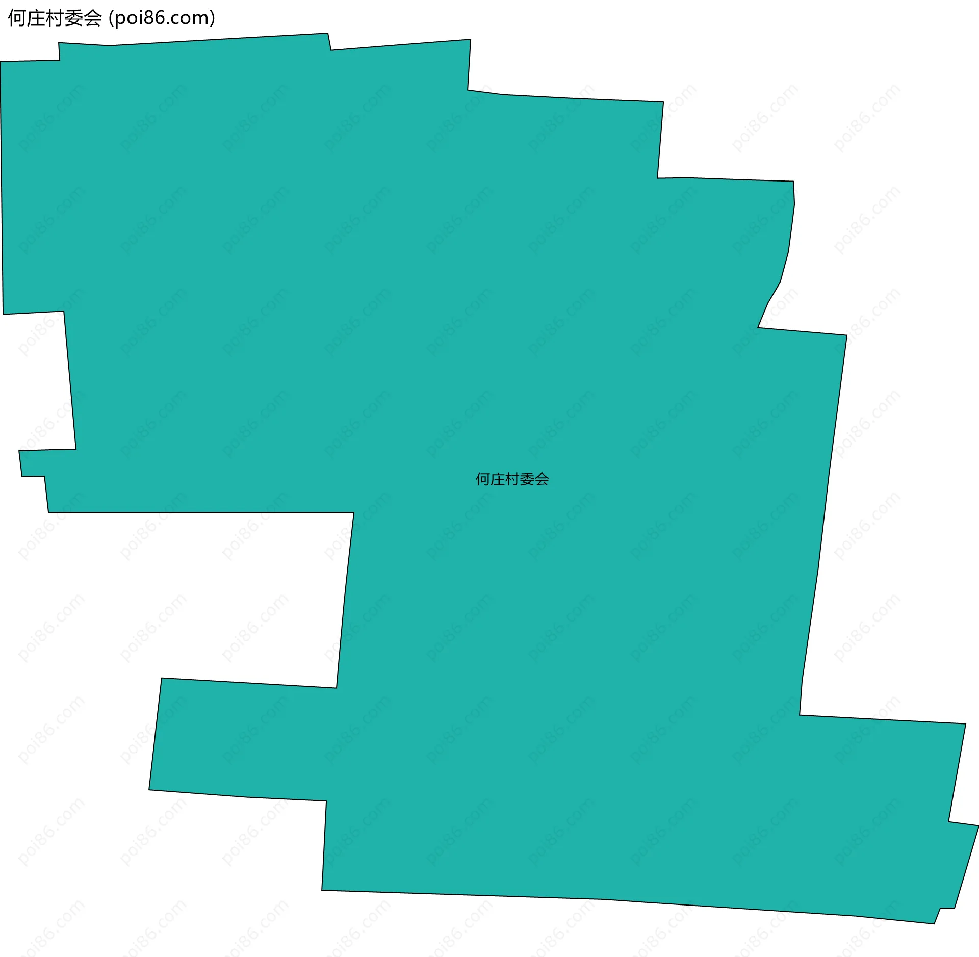 何庄村委会边界地图