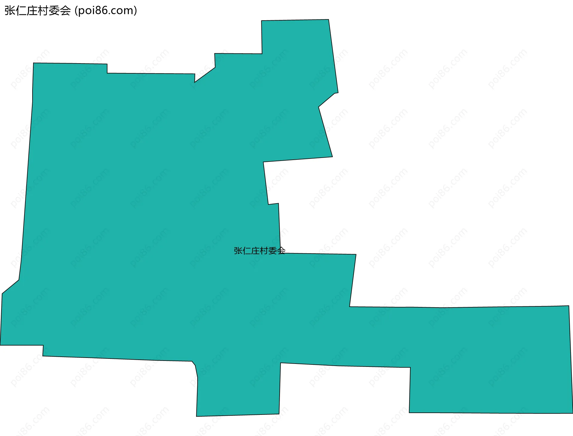 张仁庄村委会边界地图