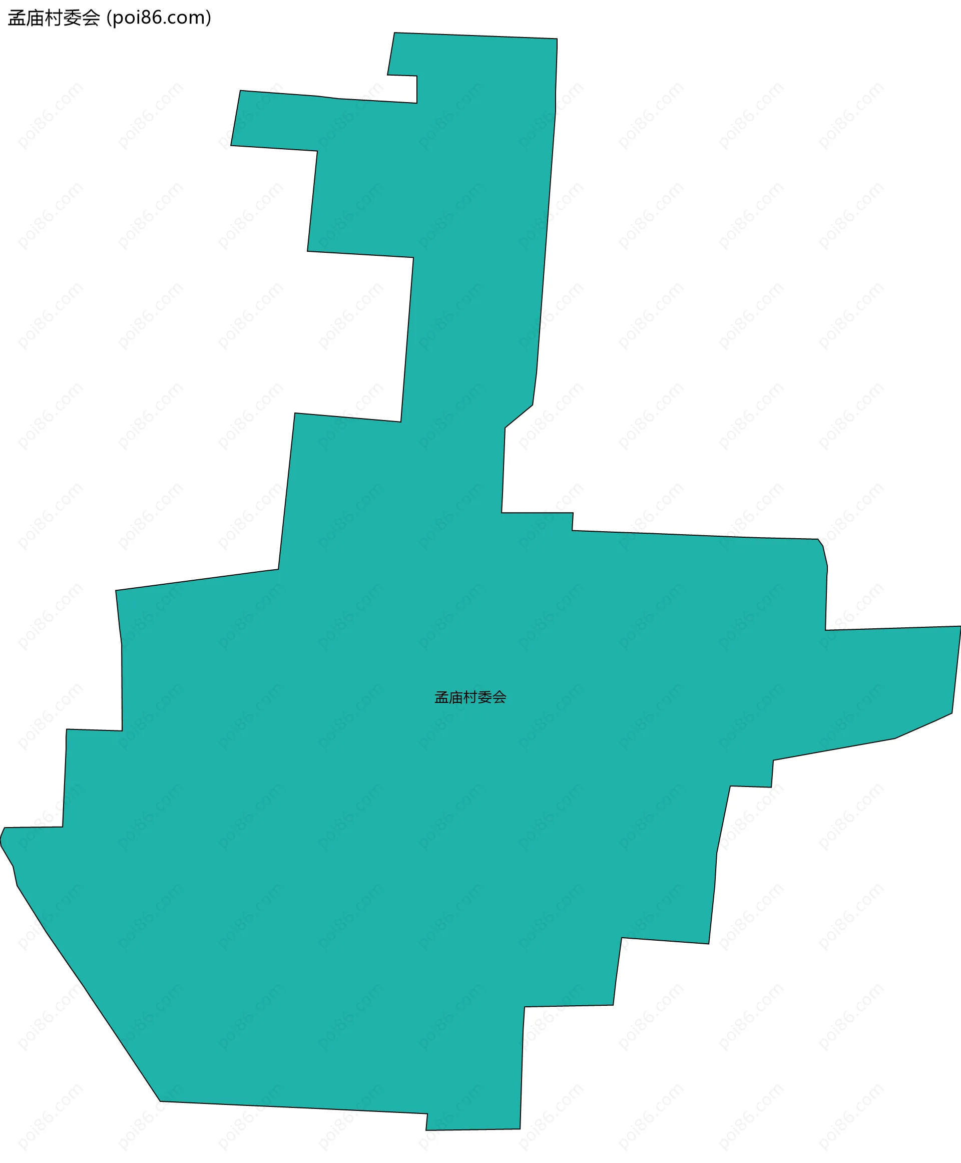 孟庙村委会边界地图
