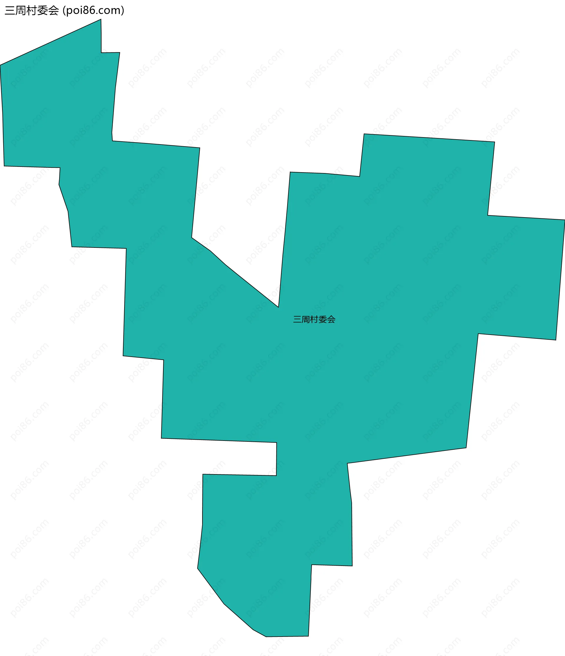 三周村委会边界地图