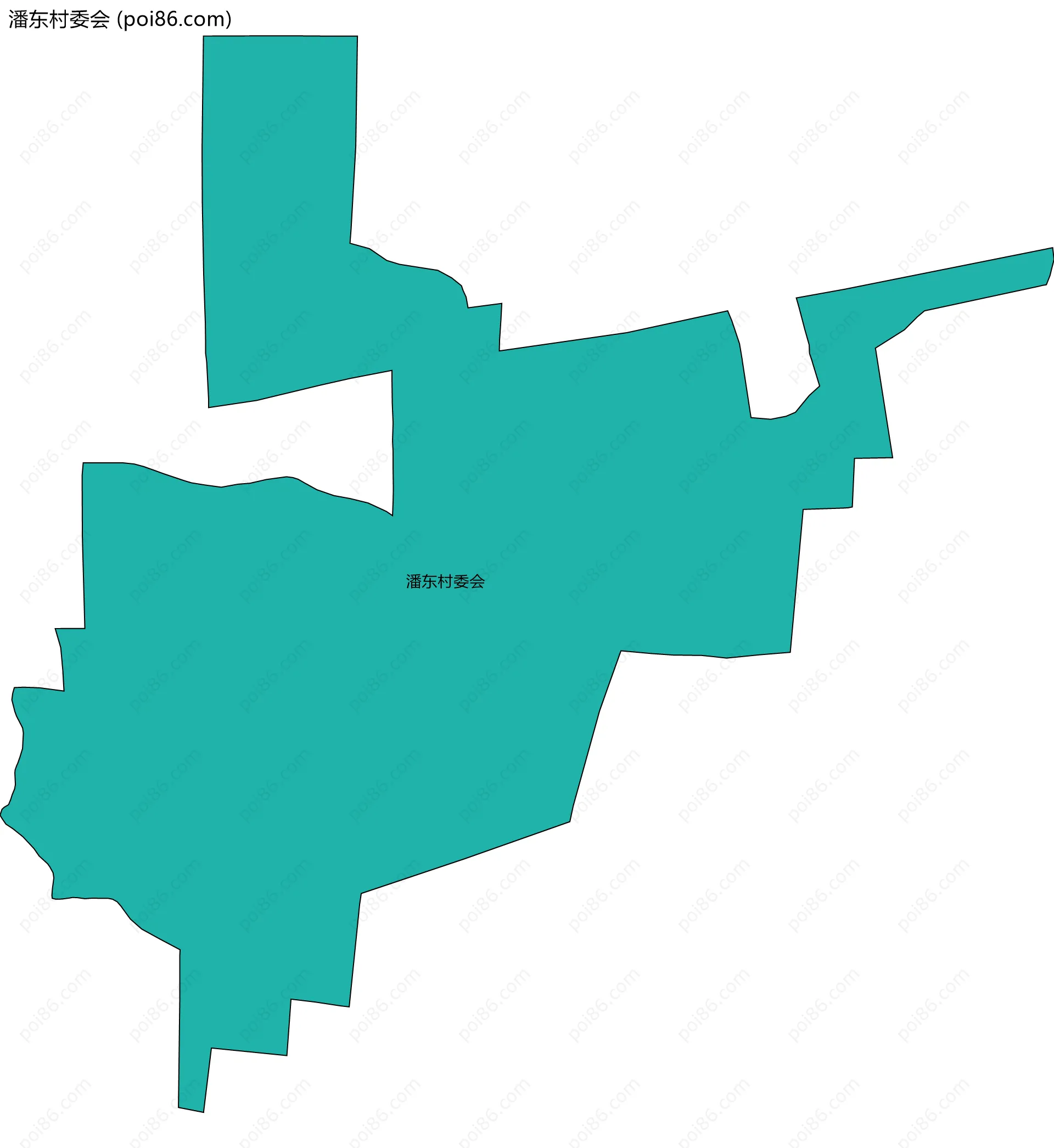 潘东村委会边界地图