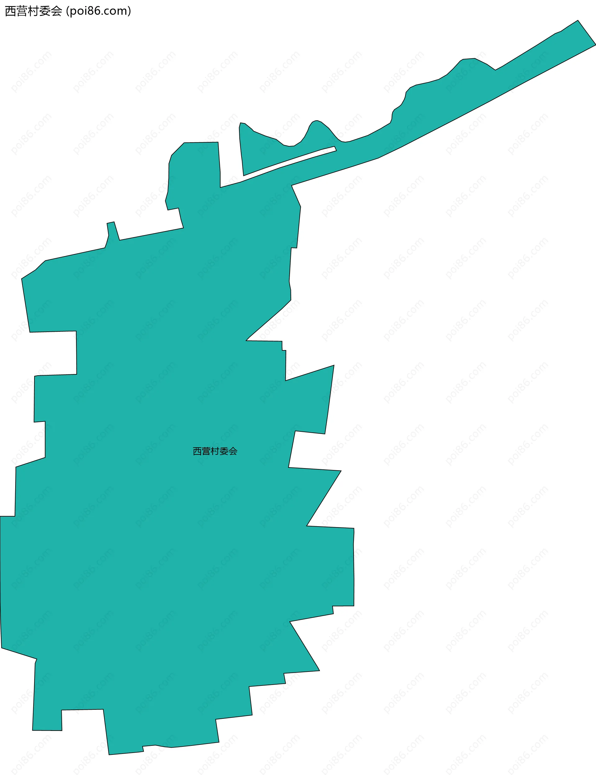 西营村委会边界地图